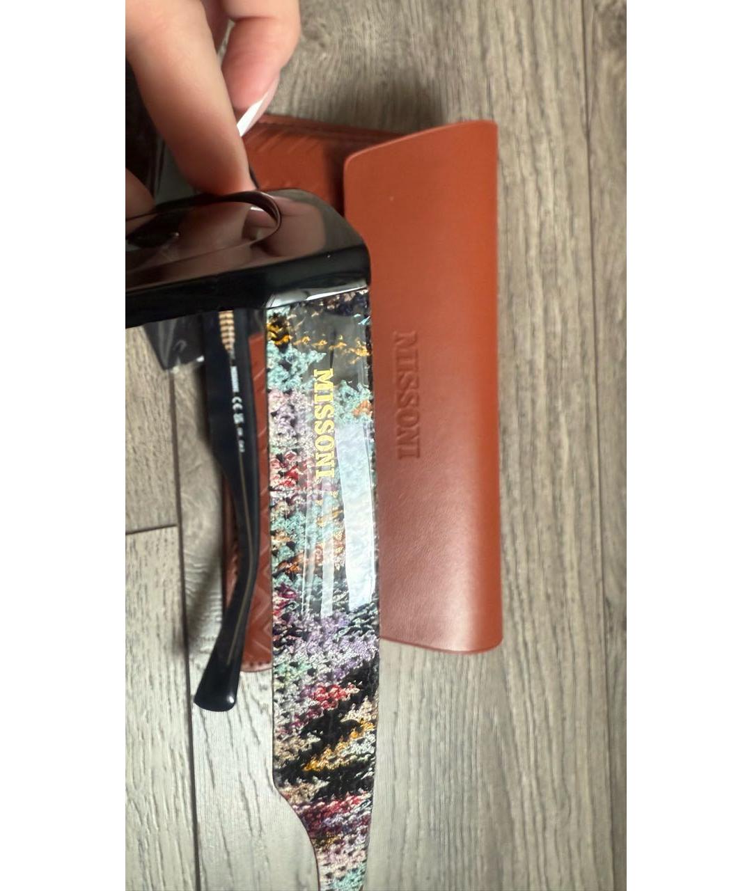 MISSONI Черные пластиковые солнцезащитные очки, фото 4