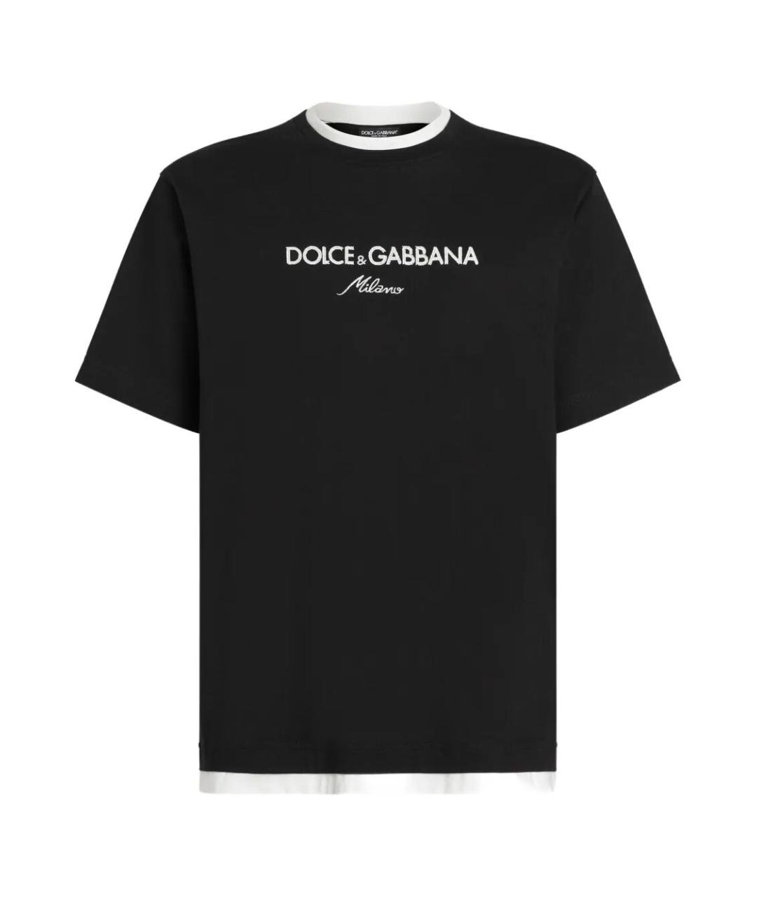DOLCE&GABBANA Черная хлопковая футболка, фото 1