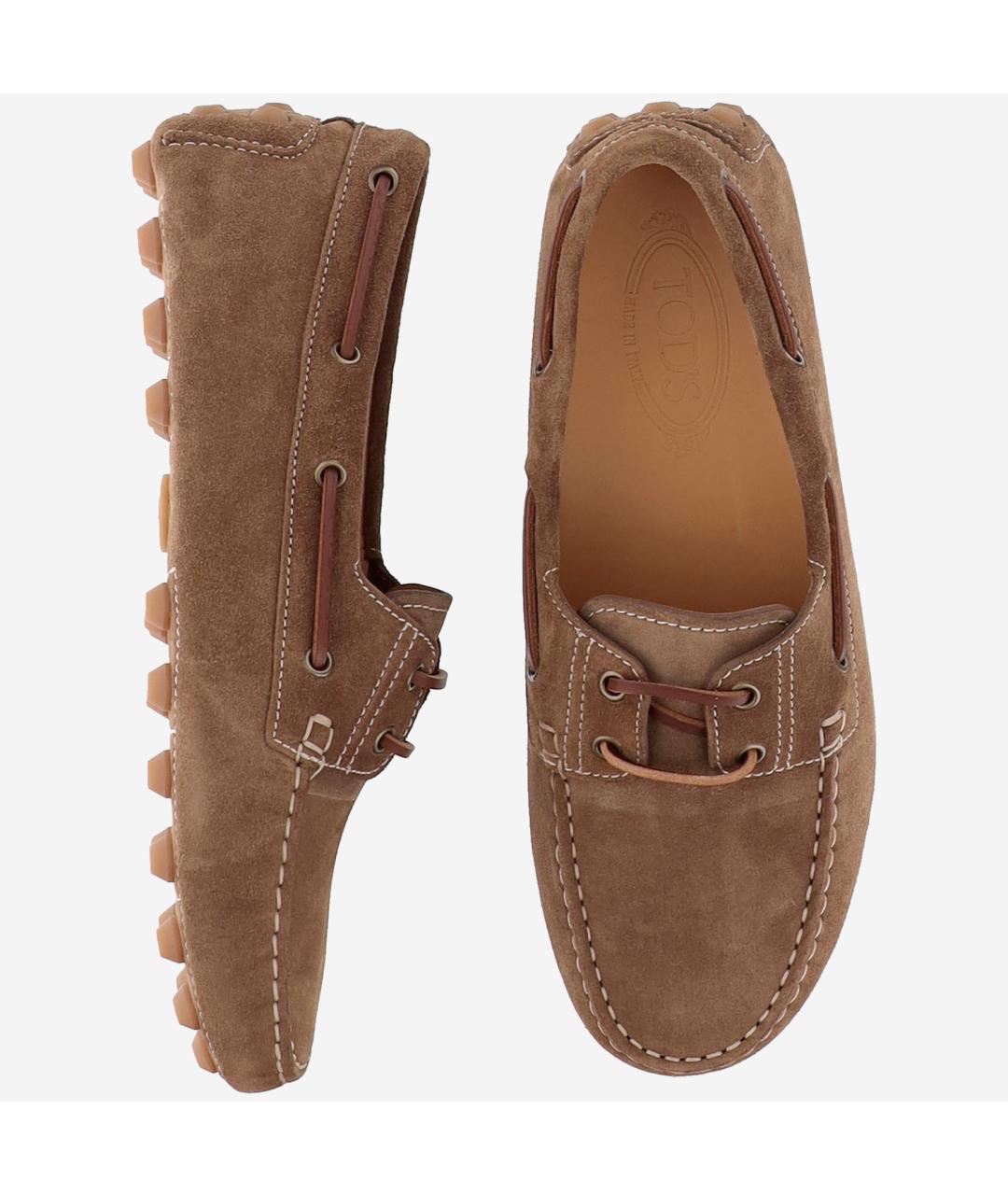 TOD'S Коричневые кожаные мокасины, фото 2