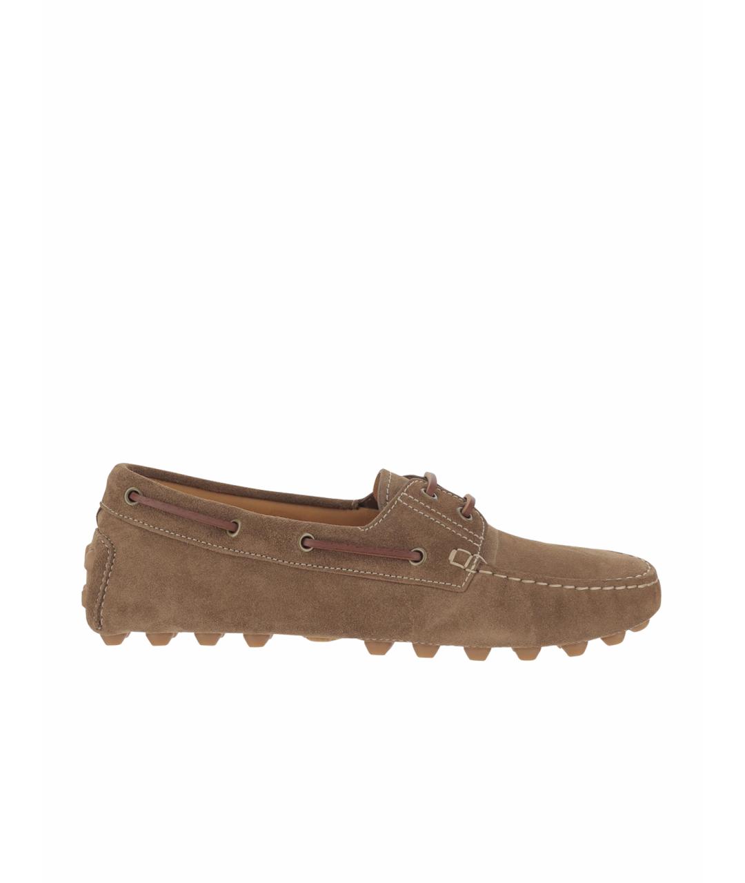 TOD'S Коричневые кожаные мокасины, фото 1