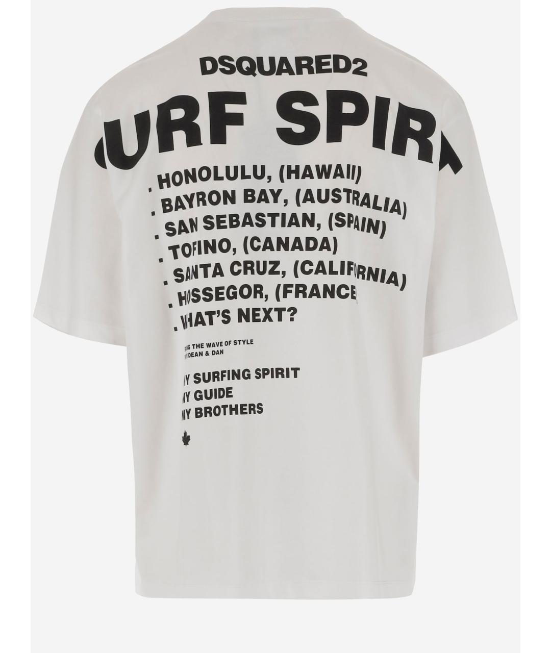 DSQUARED2 Белая хлопковая футболка, фото 2