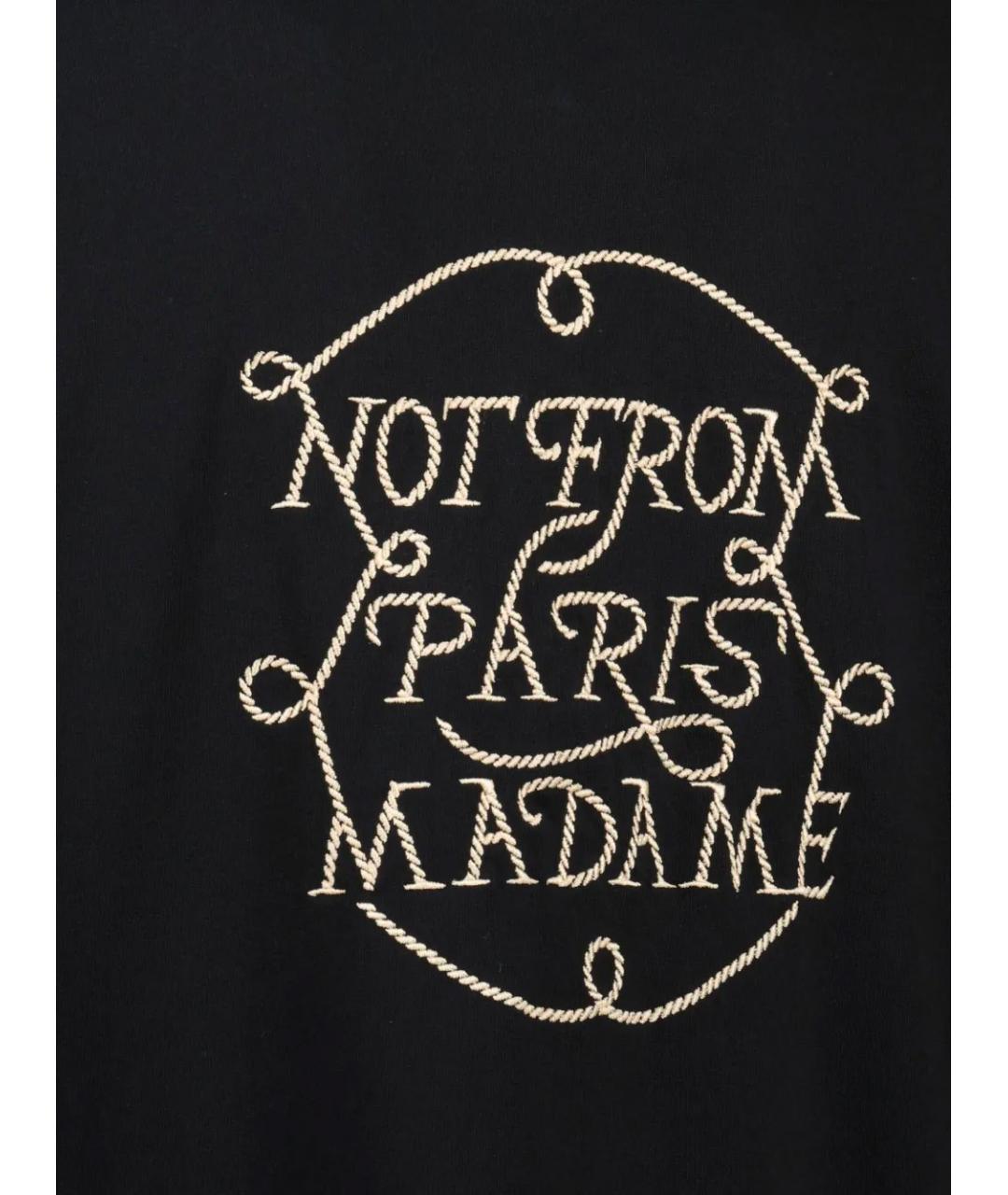 Drole de Monsieur Черная хлопковая футболка, фото 3