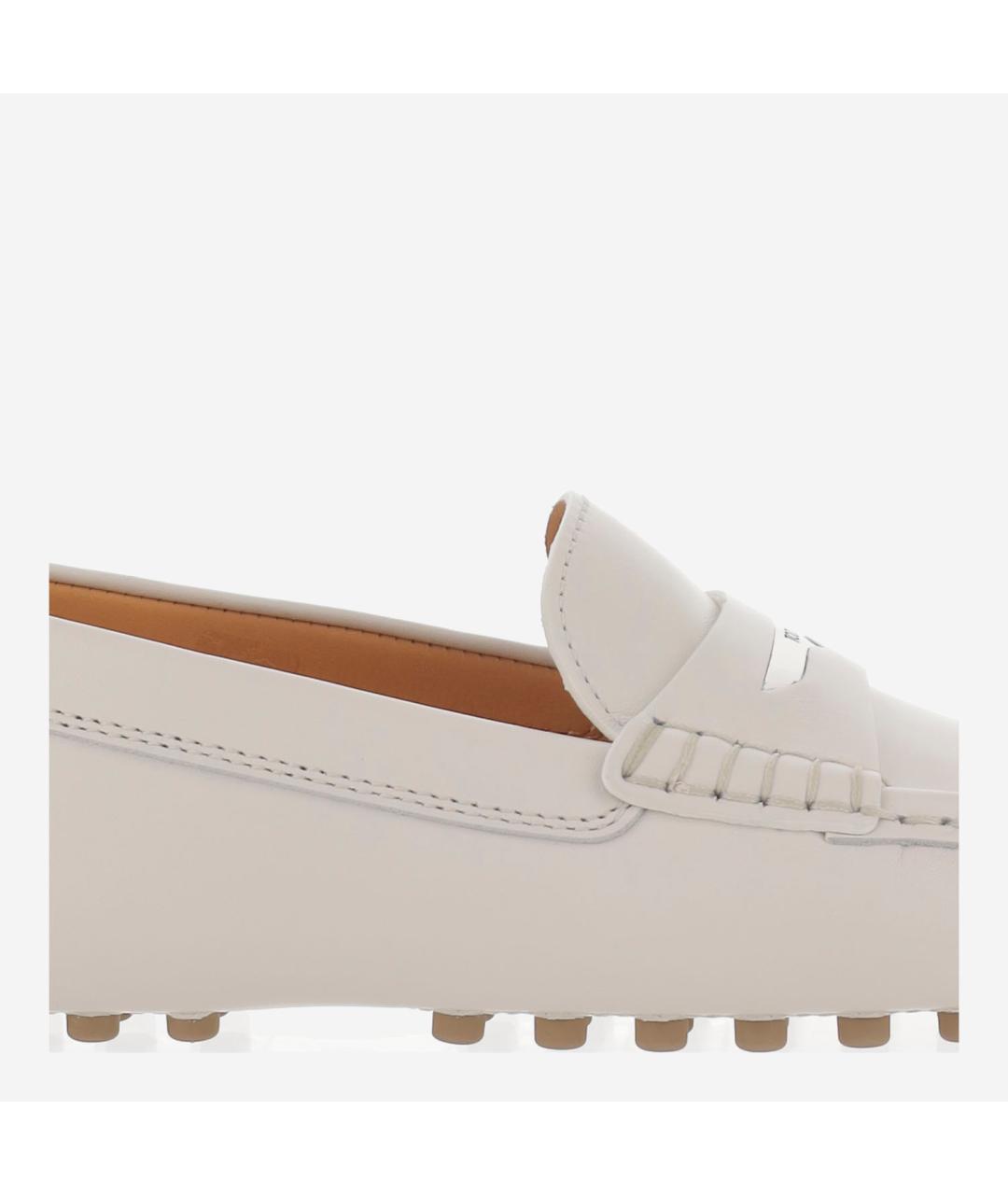 TOD'S Белые кожаные мокасины, фото 5