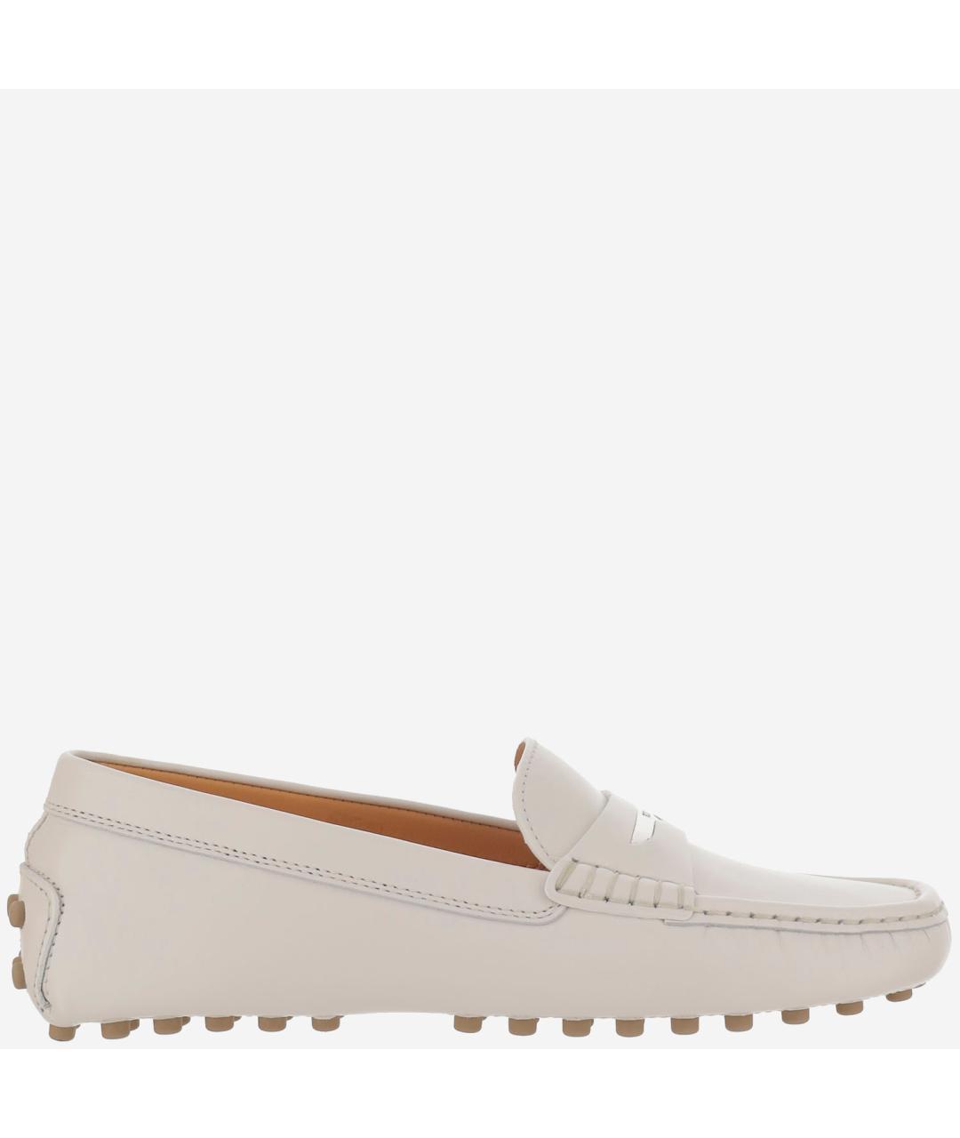 TOD'S Белые кожаные мокасины, фото 6
