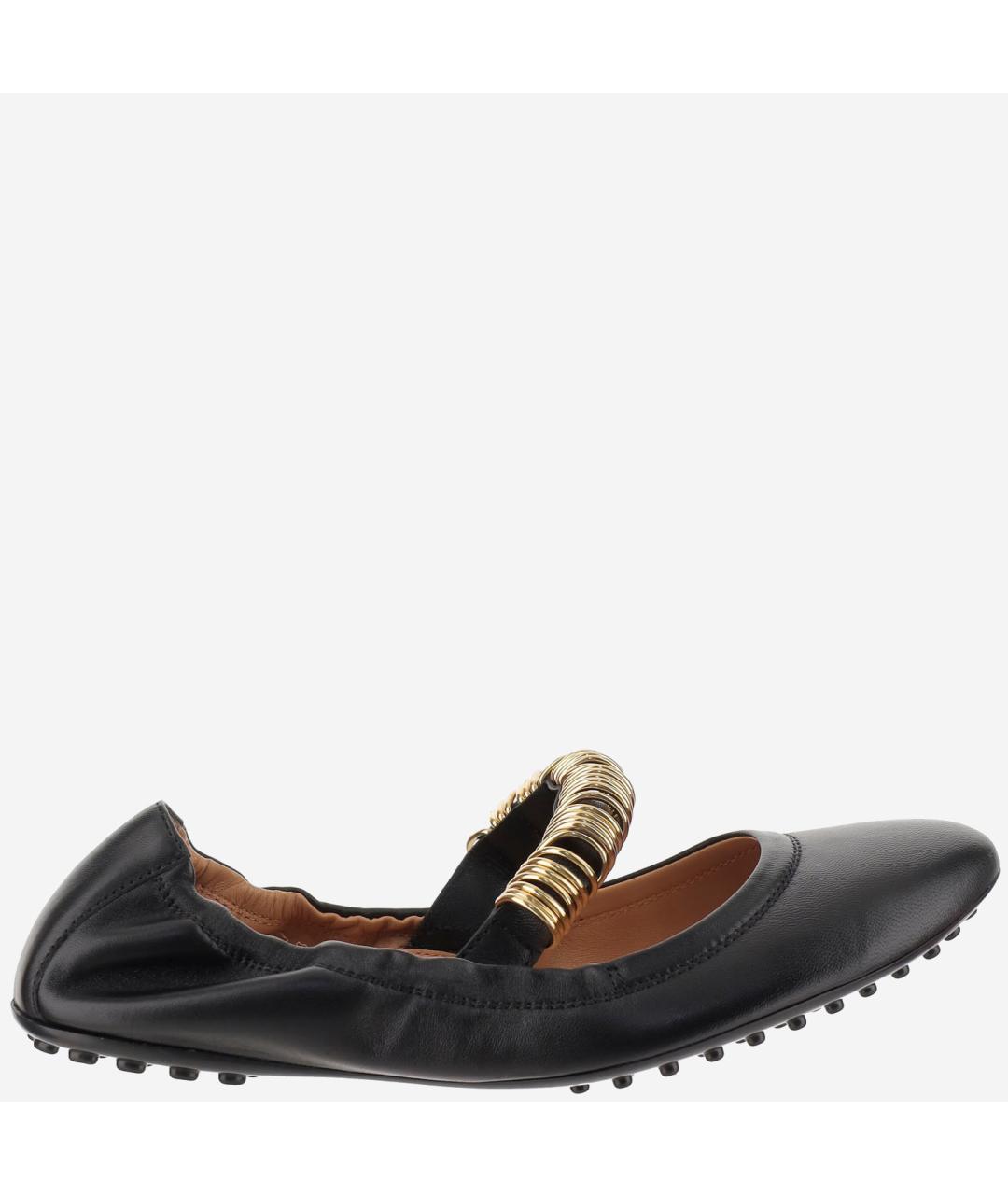 TOD'S Черные кожаные балетки, фото 5