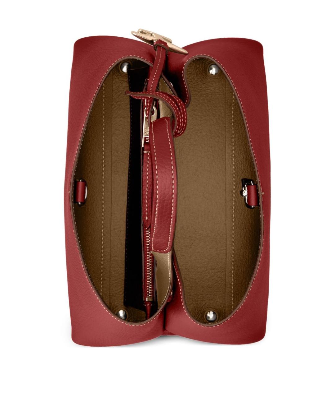 TOD'S Красная кожаная сумка тоут, фото 3