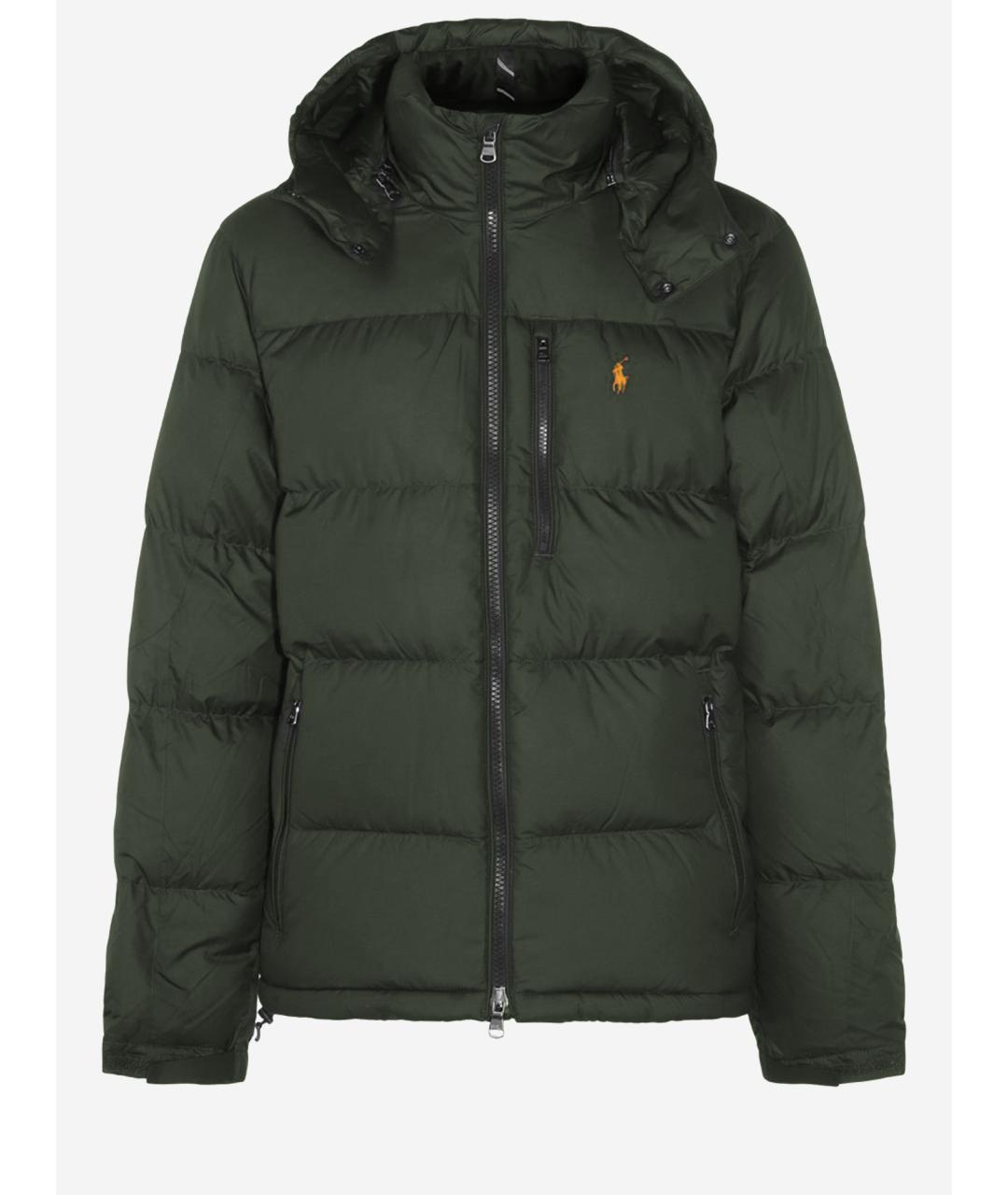 POLO RALPH LAUREN Зеленый полиэстеровый пуховик, фото 4