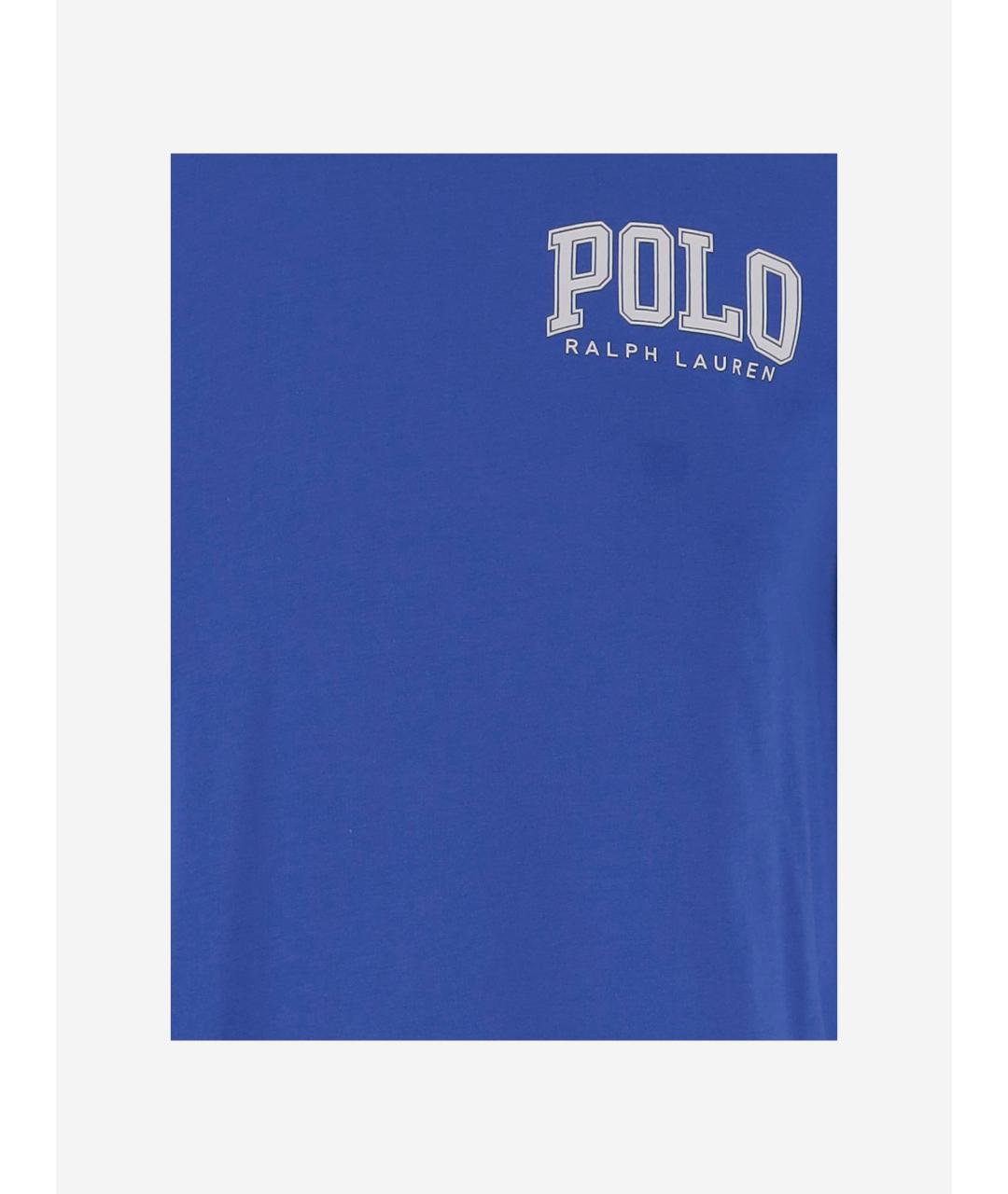 POLO RALPH LAUREN Синяя хлопковая футболка, фото 3