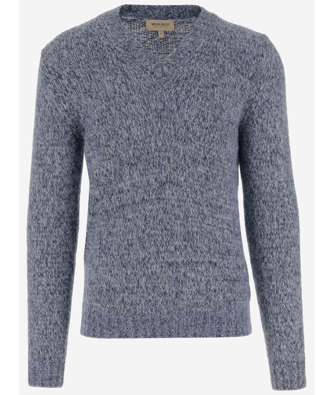 WOOLRICH Голубой шерстяной джемпер / свитер, фото 4