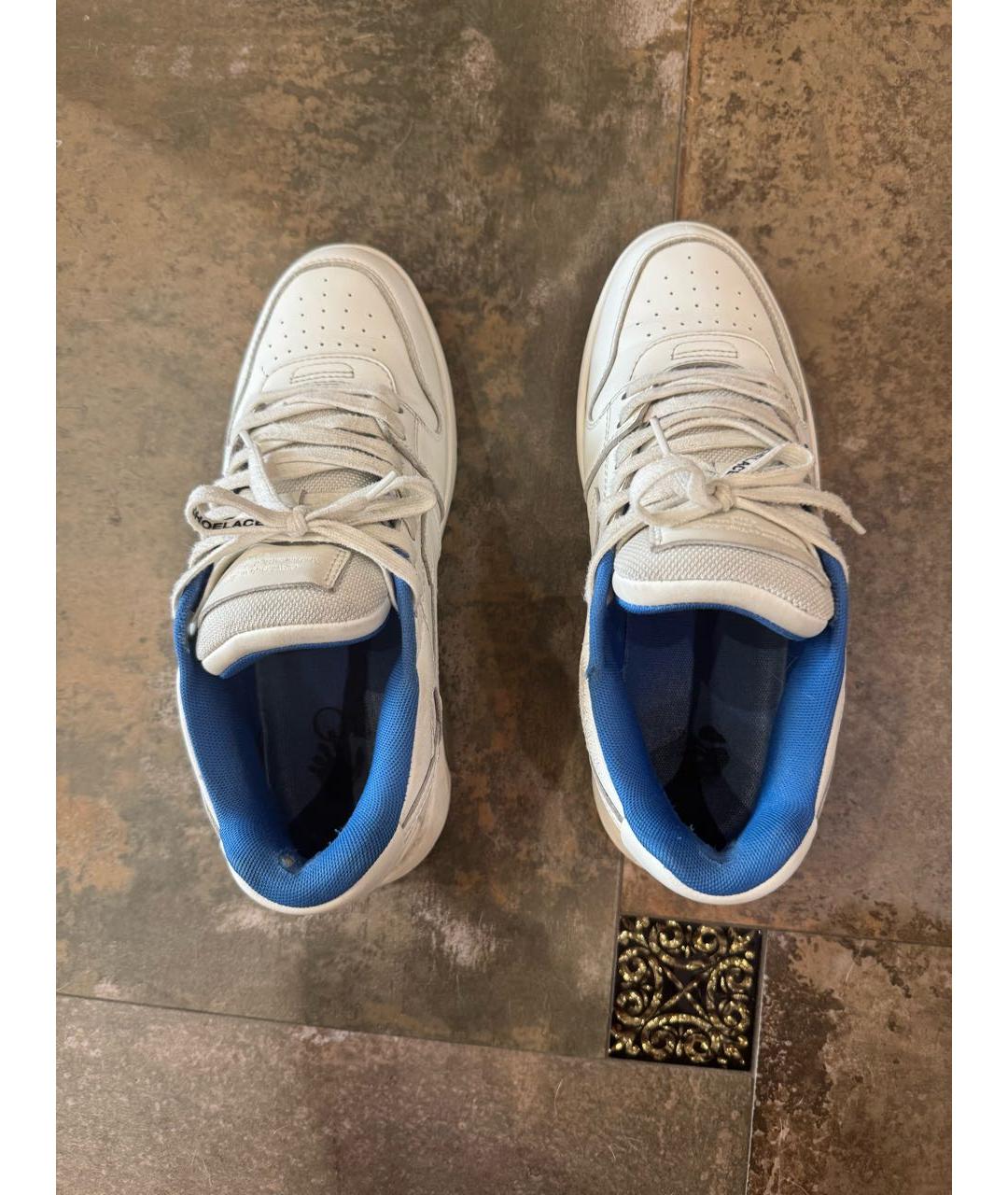 OFF-WHITE Белые кожаные кроссовки, фото 3