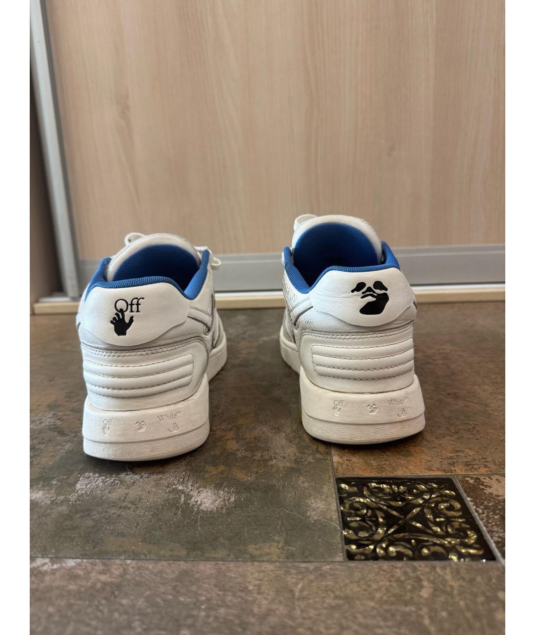 OFF-WHITE Белые кожаные кроссовки, фото 4