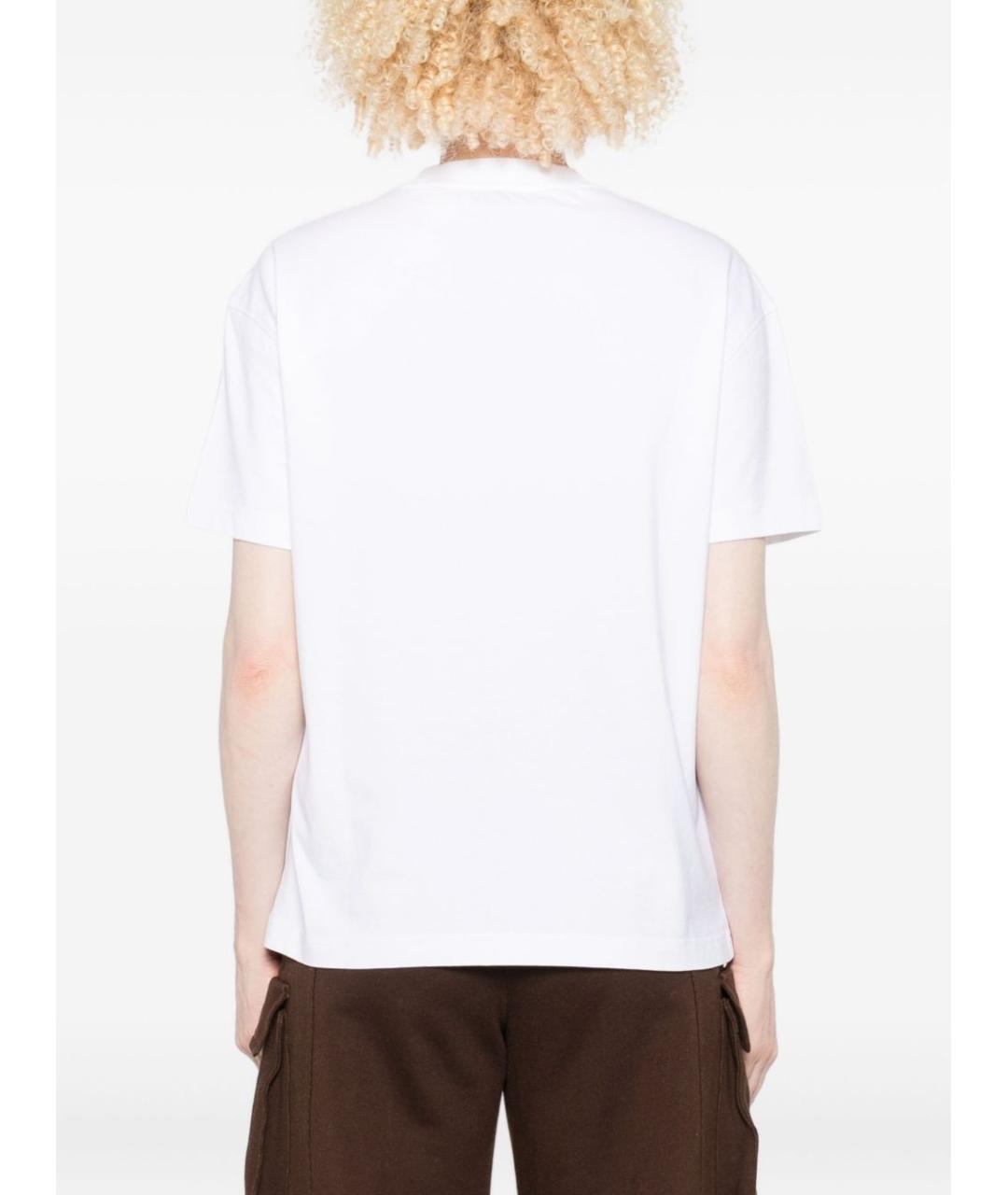 OFF-WHITE Белая хлопковая футболка, фото 5