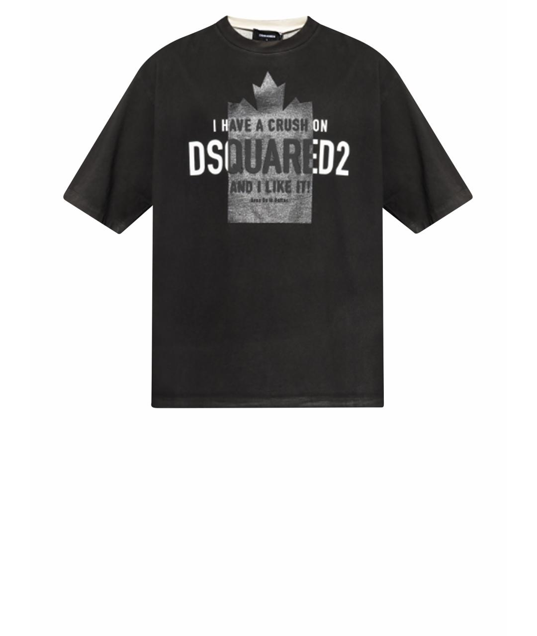 DSQUARED2 Черная хлопковая футболка, фото 1