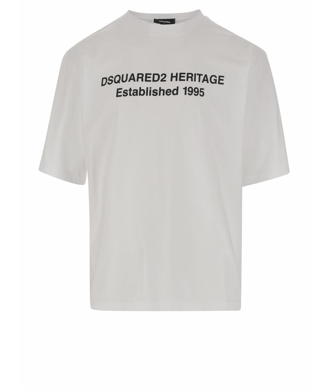 DSQUARED2 Белая хлопковая футболка, фото 1