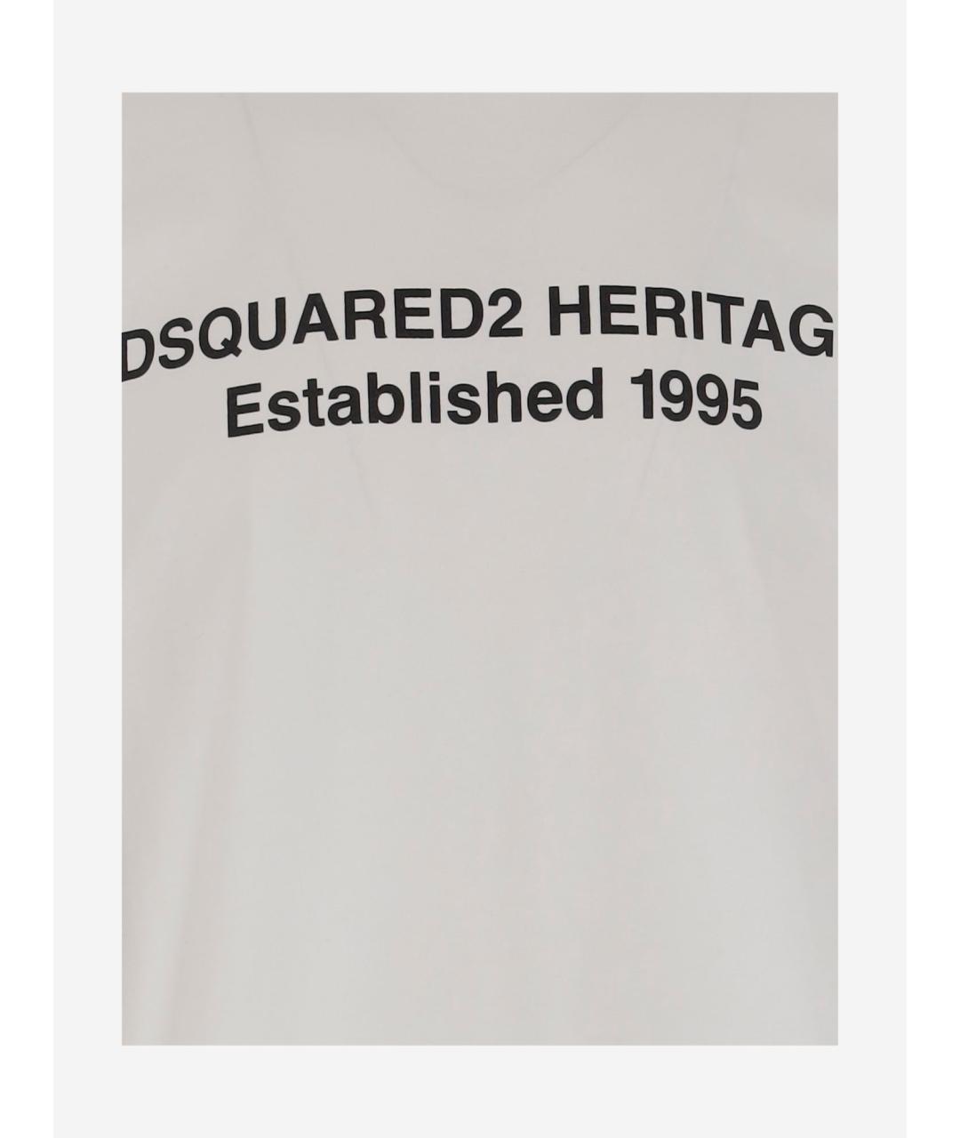 DSQUARED2 Белая хлопковая футболка, фото 3