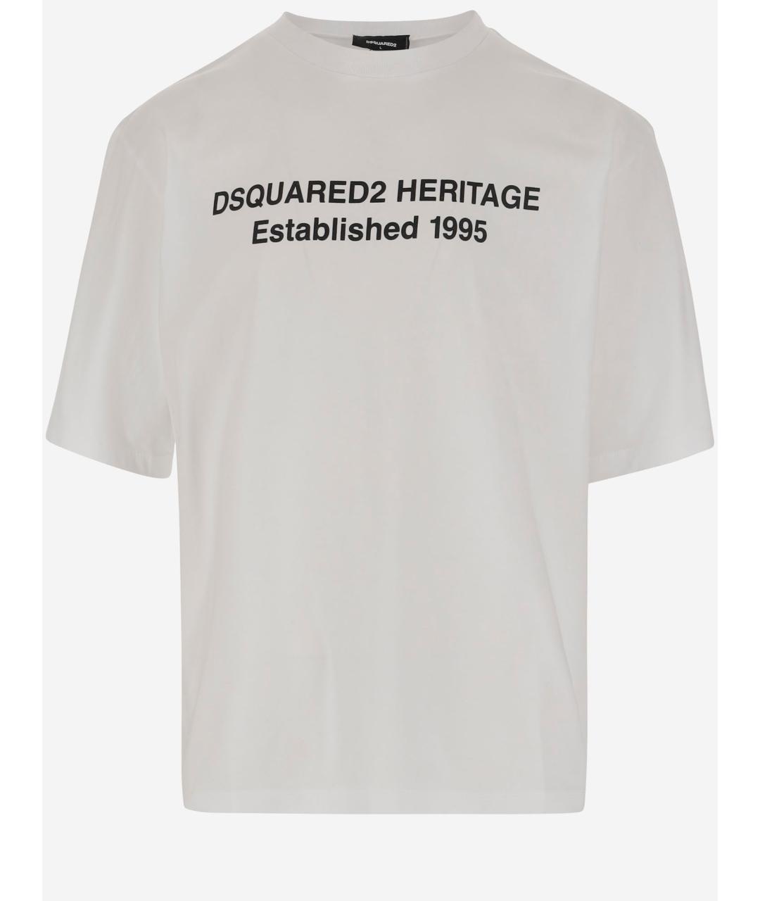 DSQUARED2 Белая хлопковая футболка, фото 4