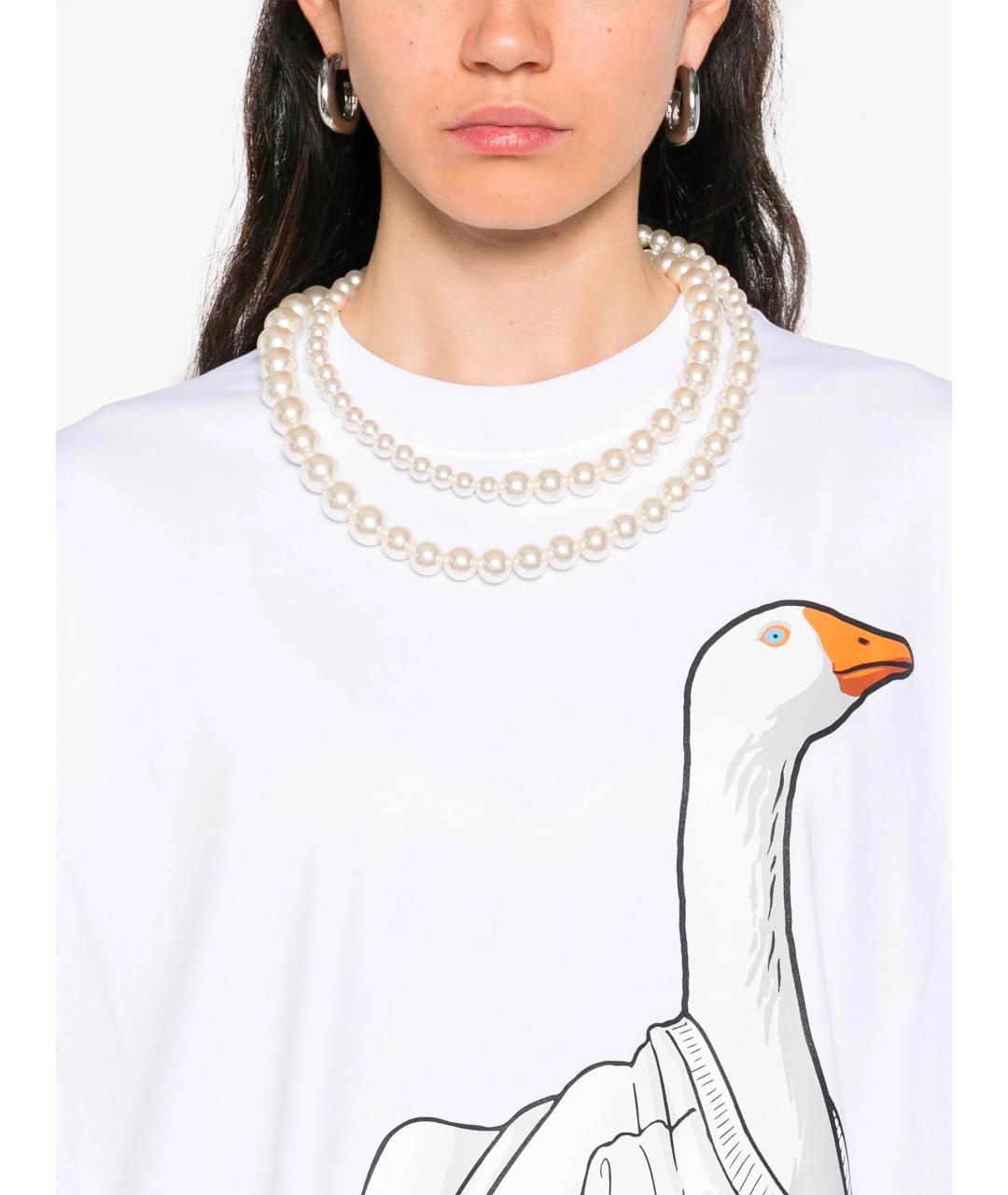 MOSCHINO Белое хлопковое платье, фото 5