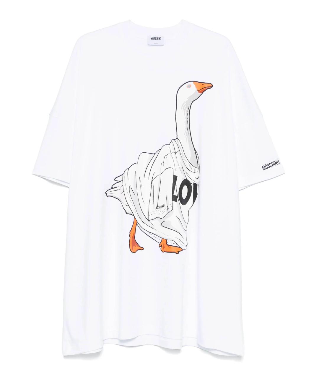 MOSCHINO Белое хлопковое платье, фото 1