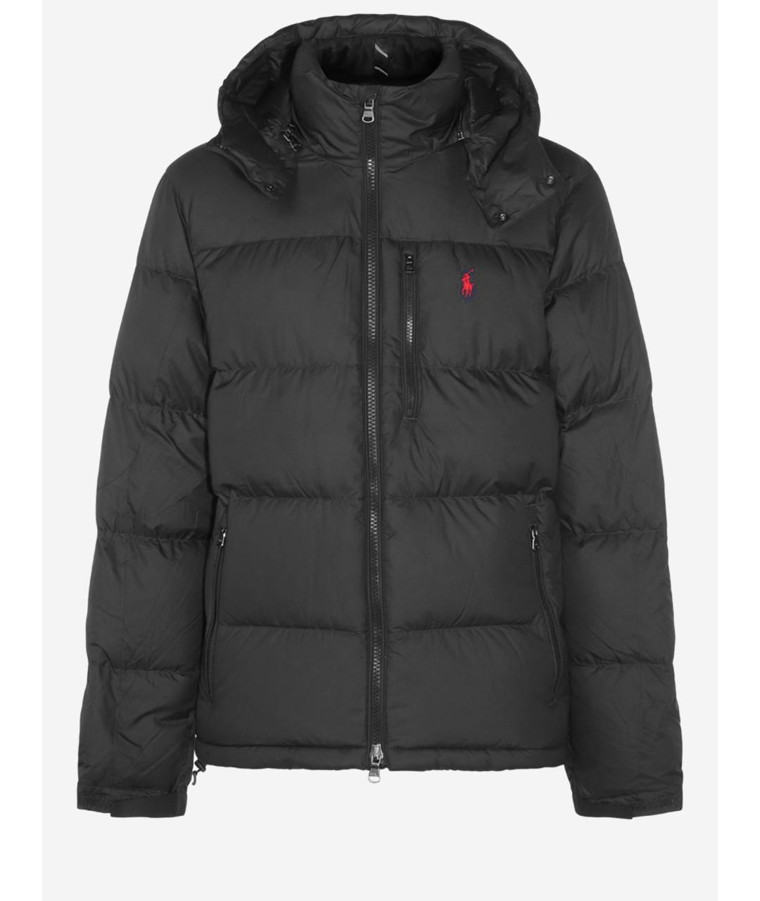 POLO RALPH LAUREN Черный полиэстеровый пуховик, фото 4