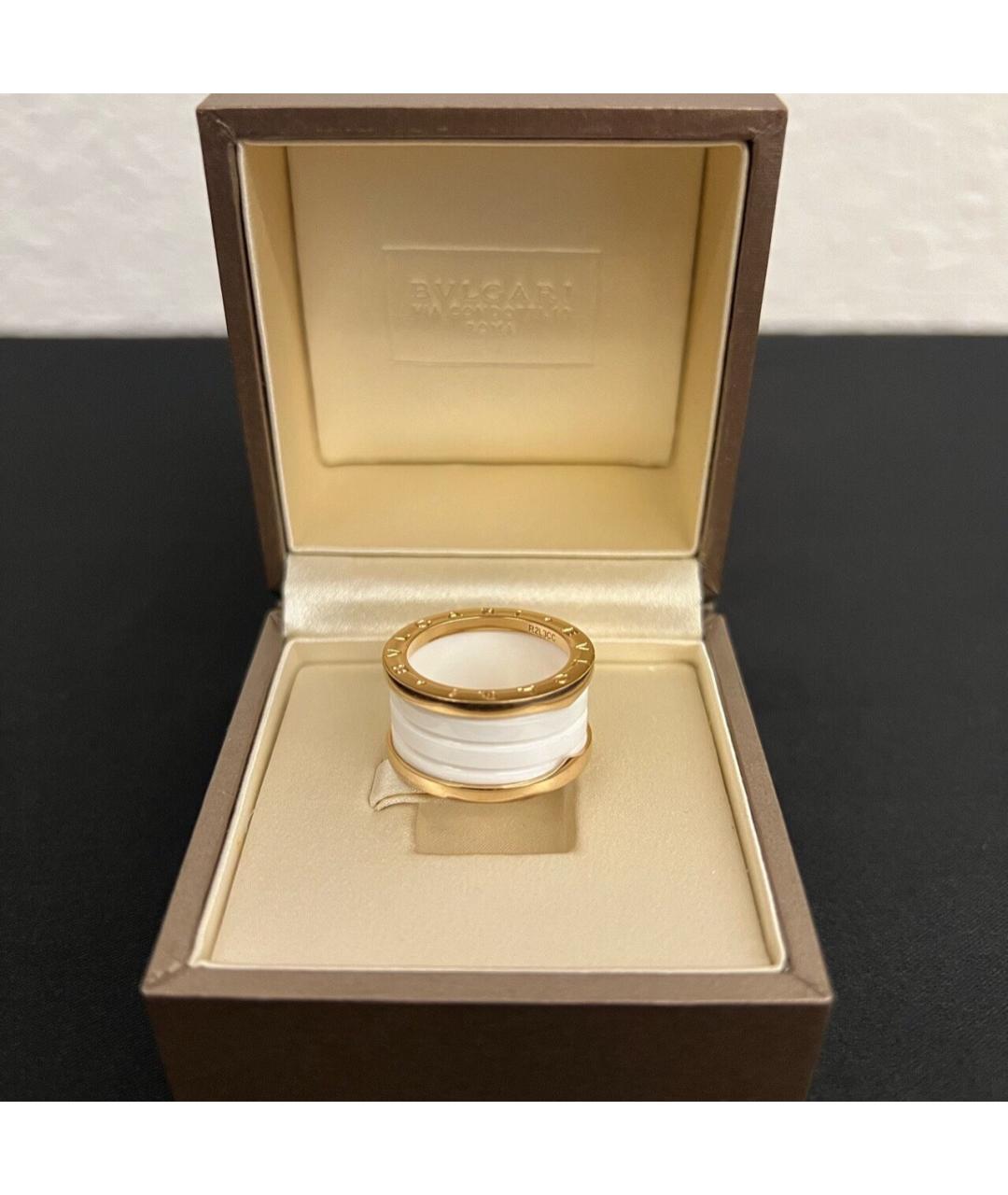 BVLGARI Белое кольцо из розового золота, фото 3