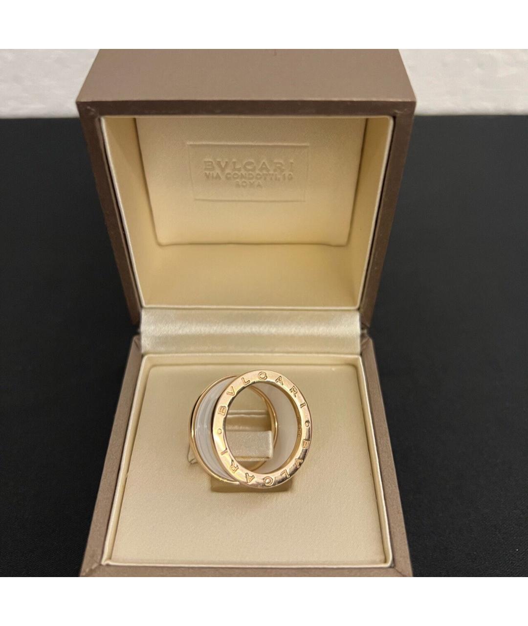 BVLGARI Белое кольцо из розового золота, фото 4