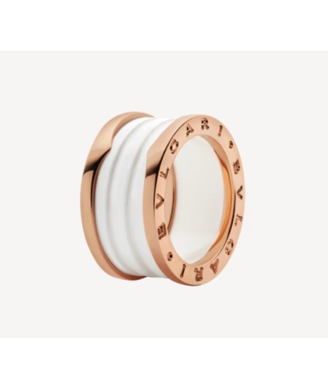 BVLGARI Белое кольцо из розового золота, фото 6
