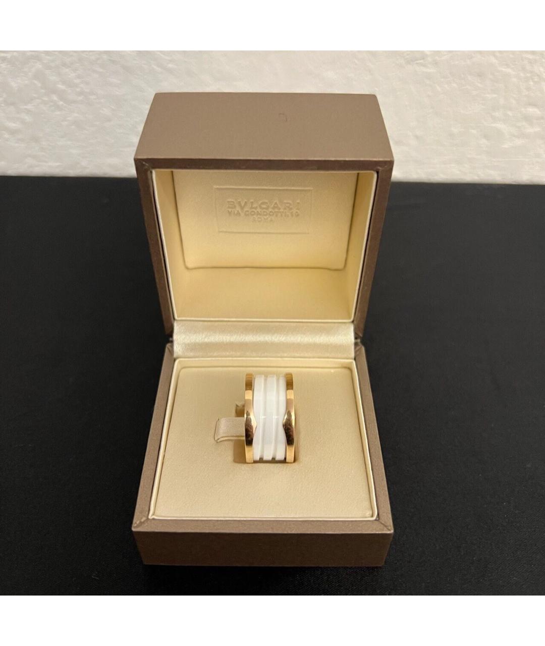 BVLGARI Белое кольцо из розового золота, фото 2