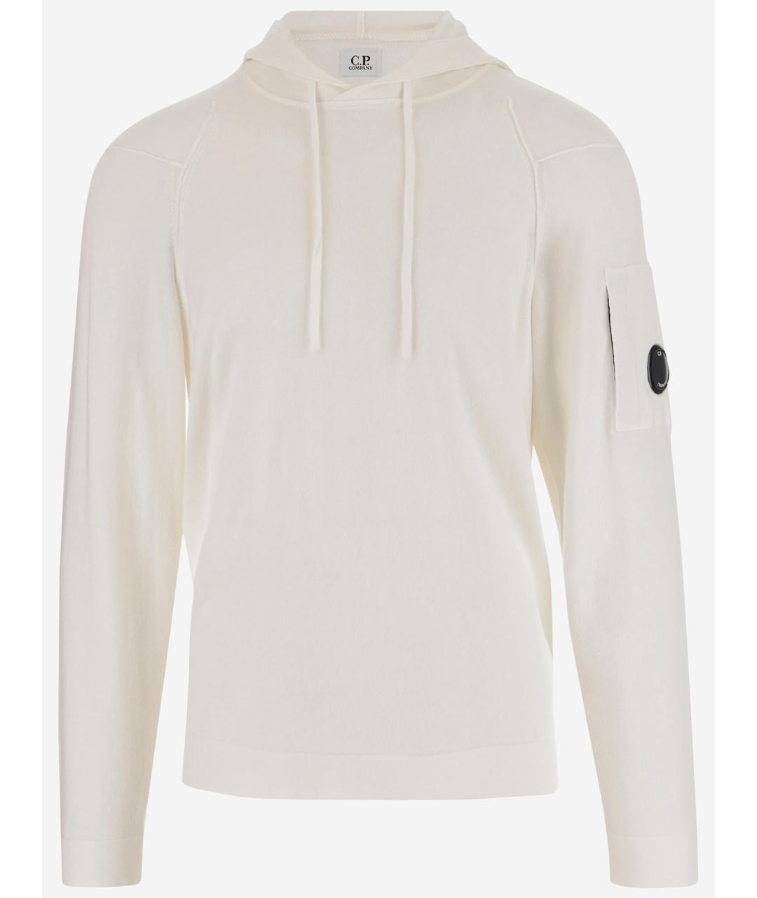 CP COMPANY Белый хлопковый джемпер / свитер, фото 5