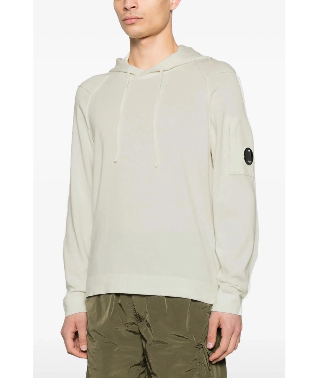 CP COMPANY Белый хлопковый джемпер / свитер, фото 3
