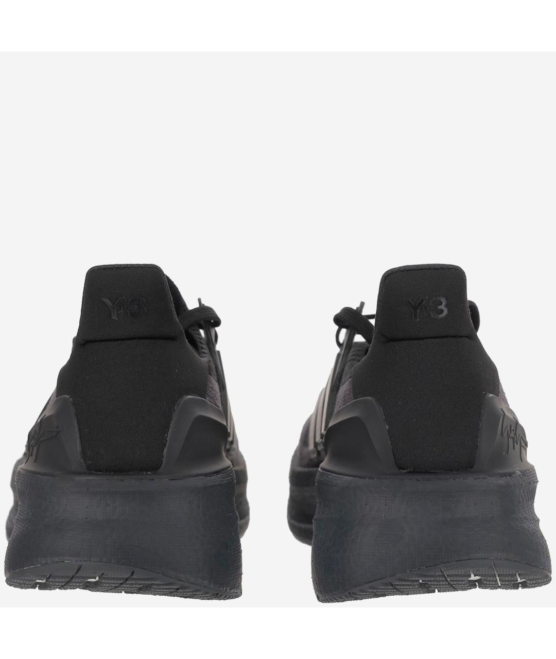 Y-3 Черные синтетические низкие кроссовки / кеды, фото 3