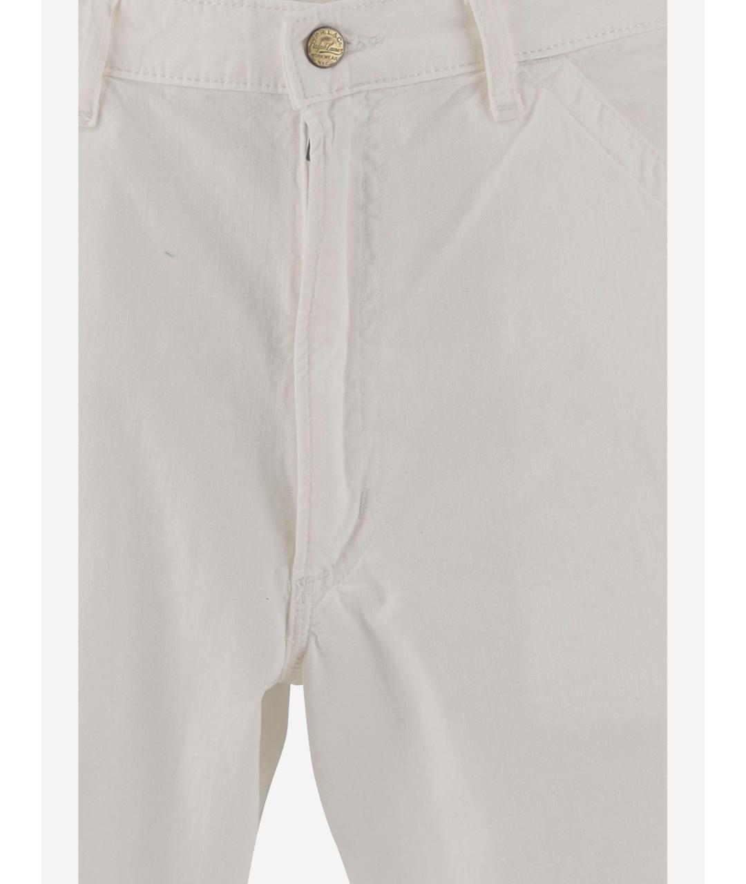 POLO RALPH LAUREN Белые хлопковые повседневные брюки, фото 3