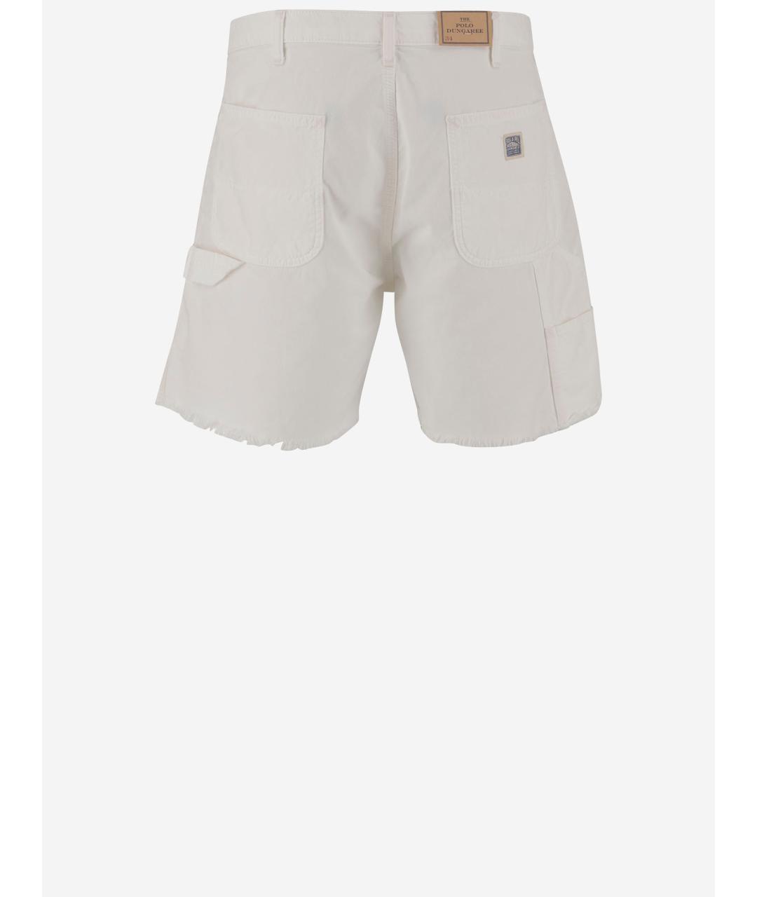 POLO RALPH LAUREN Белые хлопковые повседневные брюки, фото 2