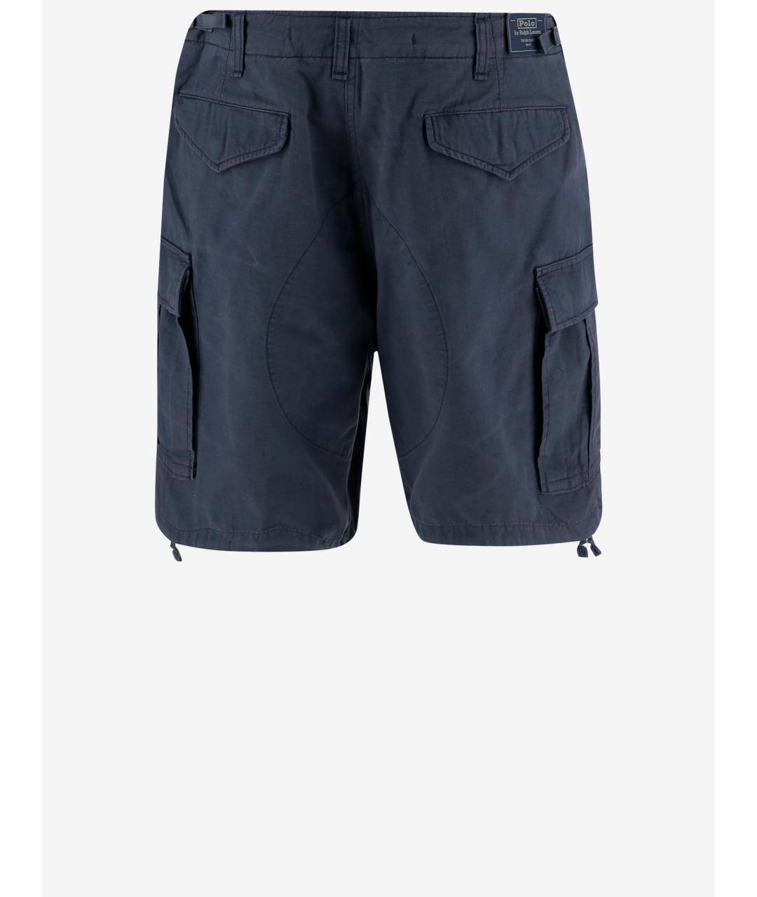 POLO RALPH LAUREN Синие хлопковые повседневные брюки, фото 2