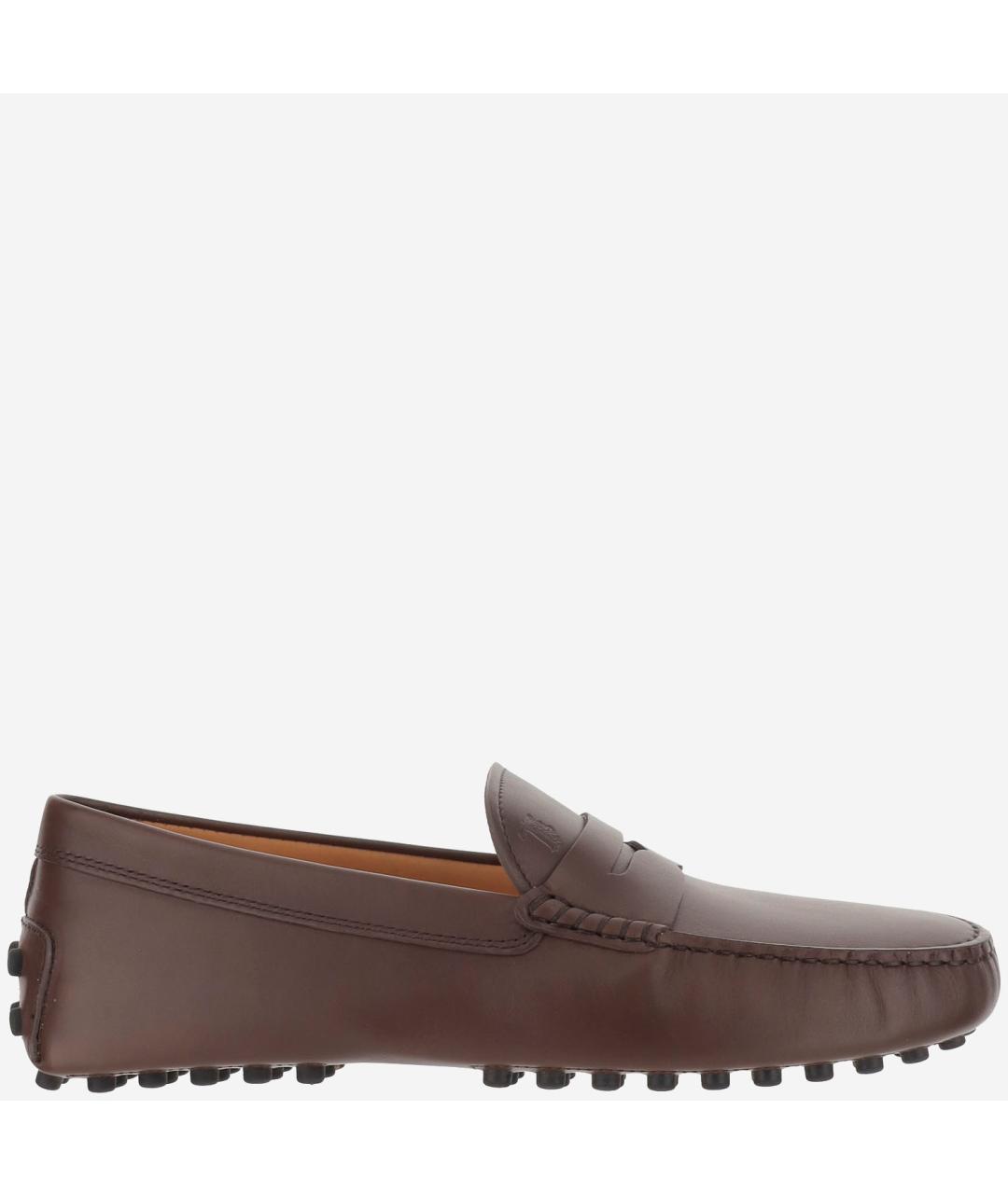TOD'S Коричневые кожаные лоферы, фото 6