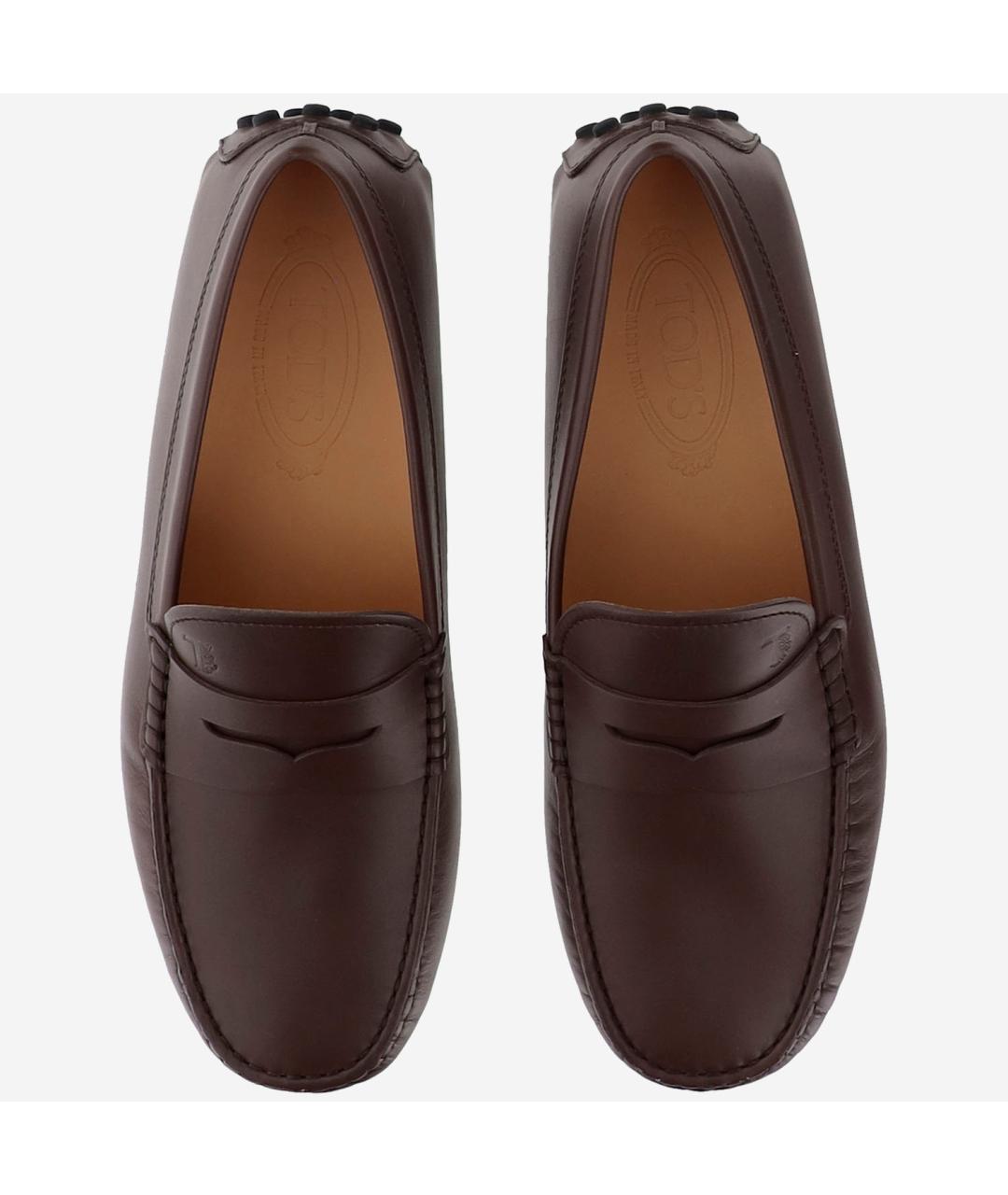 TOD'S Коричневые кожаные лоферы, фото 2