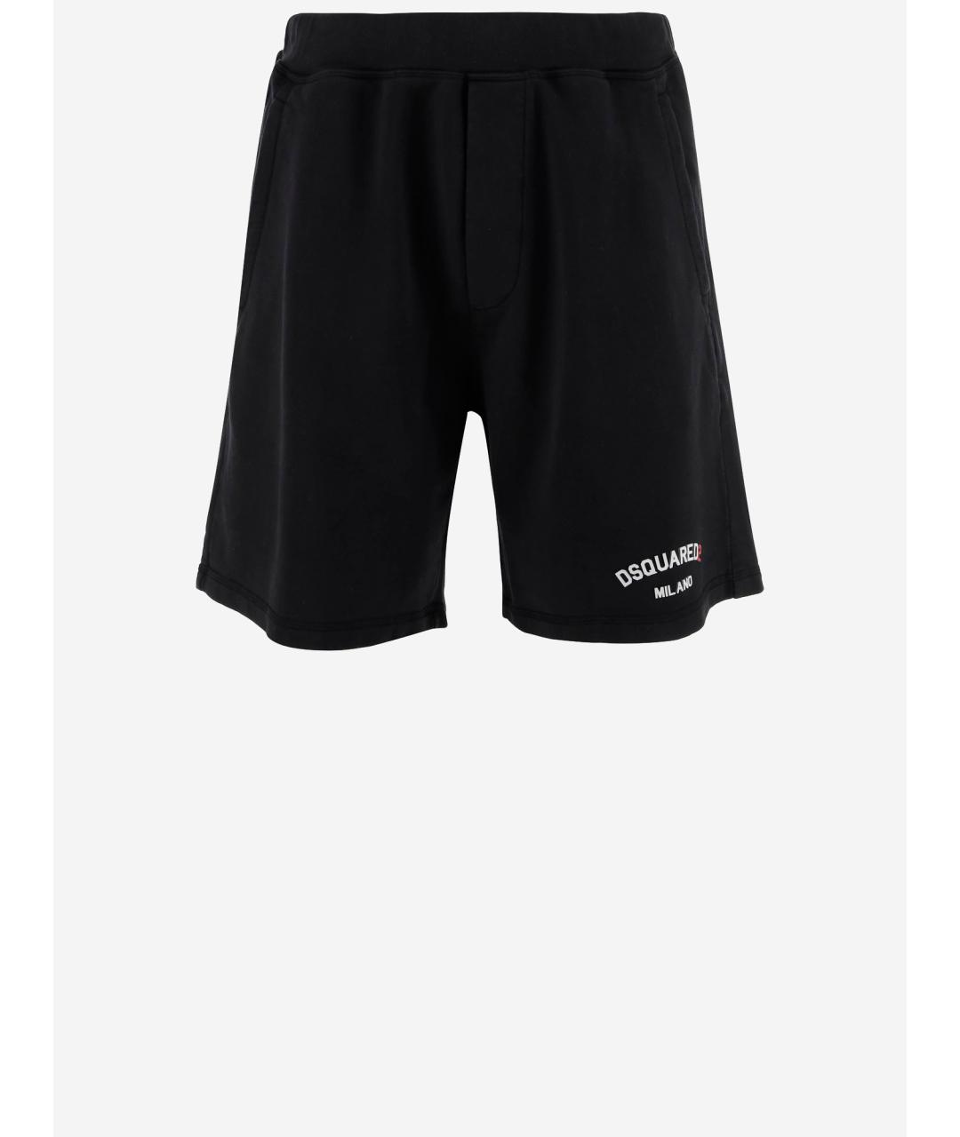 DSQUARED2 Черные хлопковые шорты, фото 4
