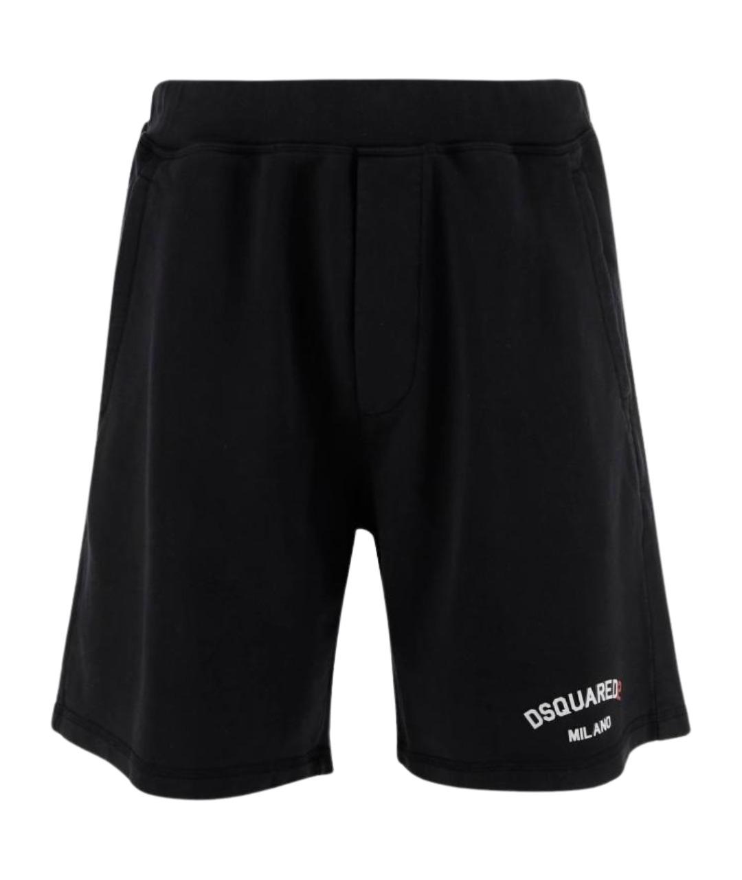 DSQUARED2 Черные хлопковые шорты, фото 1