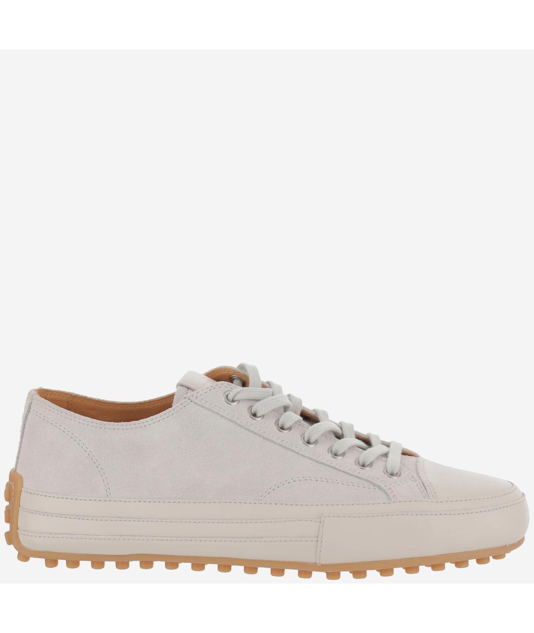 TOD'S Белые замшевые низкие кроссовки / кеды, фото 6