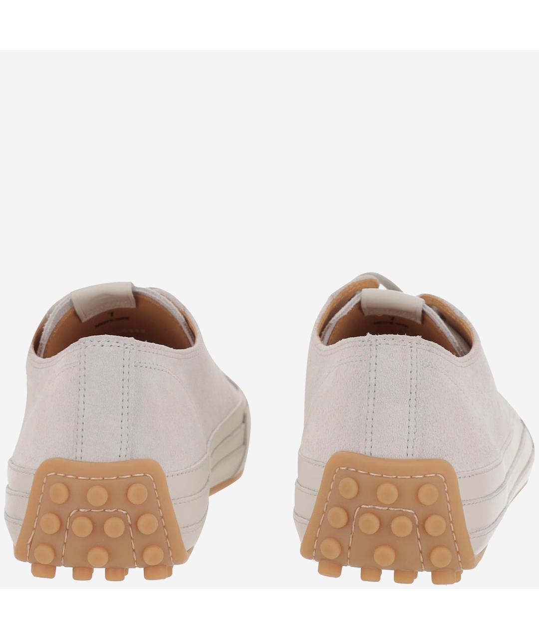 TOD'S Белые замшевые низкие кроссовки / кеды, фото 4