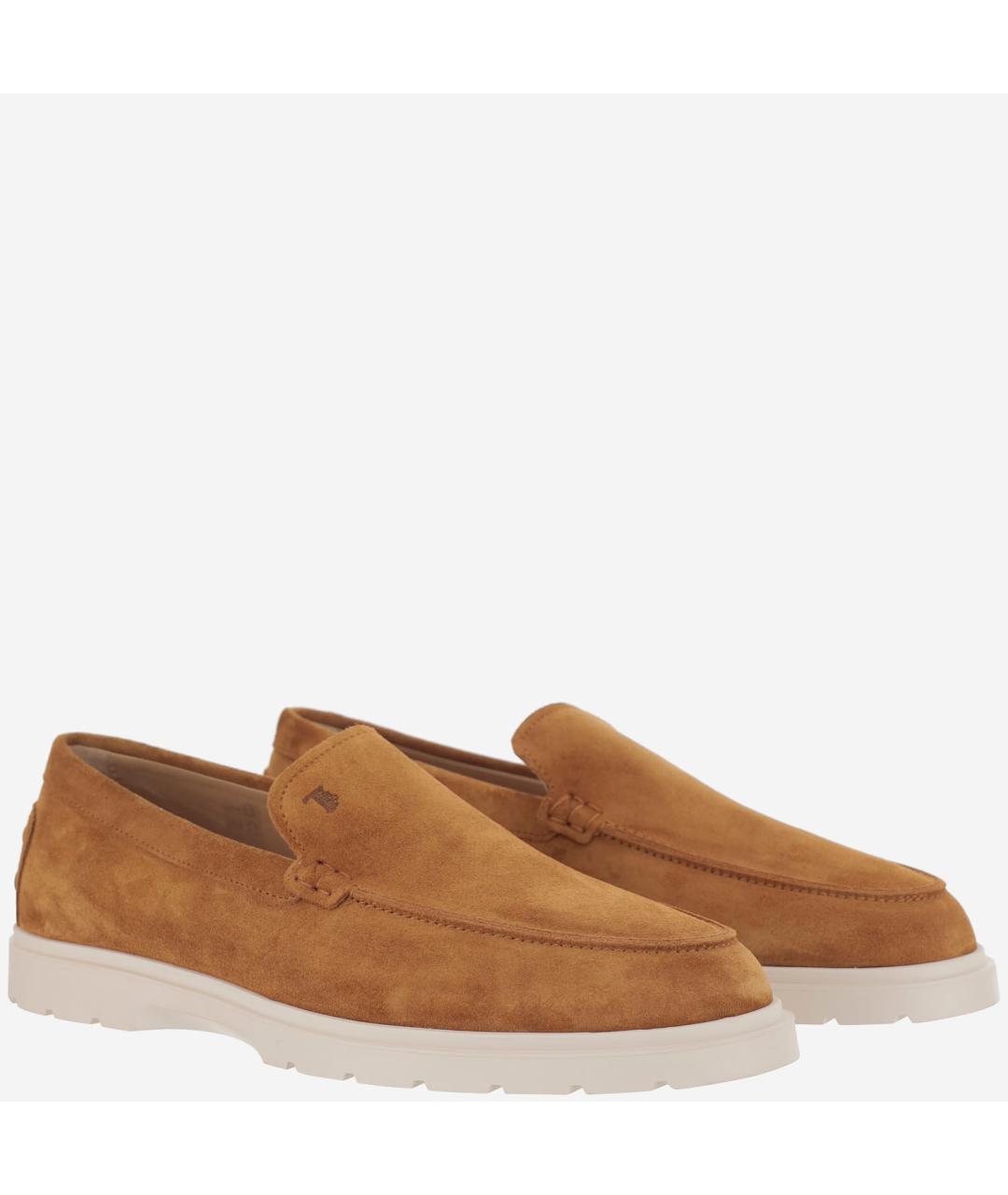 TOD'S Коричневые замшевые лоферы, фото 3