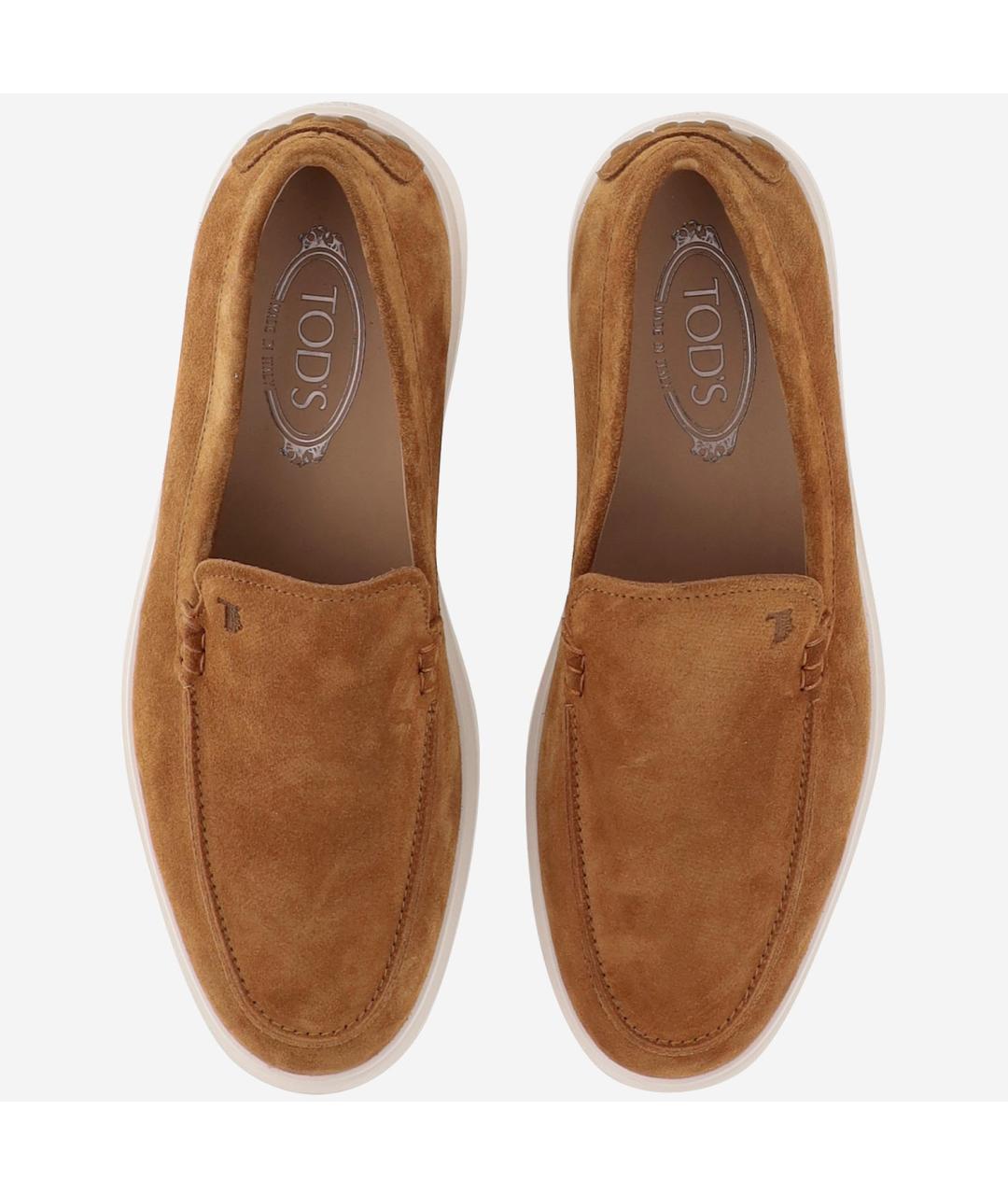 TOD'S Коричневые замшевые лоферы, фото 2