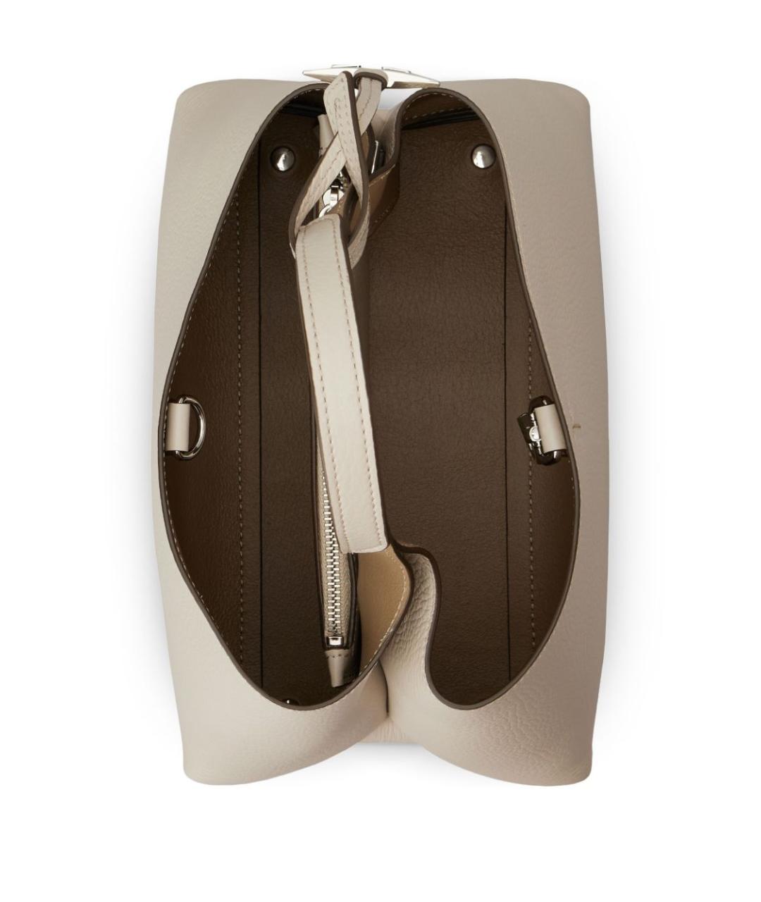 TOD'S Белая кожаная сумка тоут, фото 4