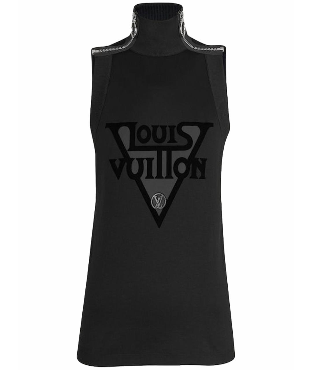 LOUIS VUITTON Черное хлопковое повседневное платье, фото 1