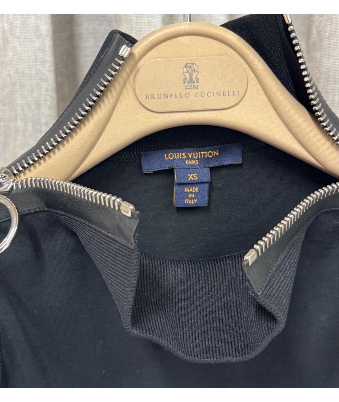 LOUIS VUITTON Черное хлопковое повседневное платье, фото 3