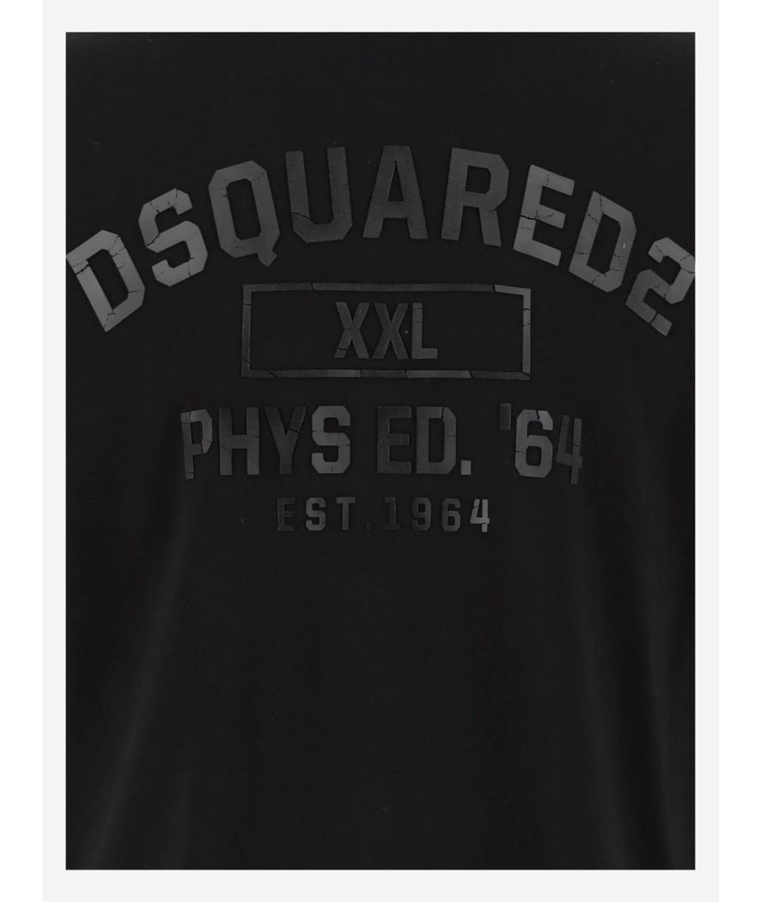 DSQUARED2 Черная хлопковая футболка, фото 3