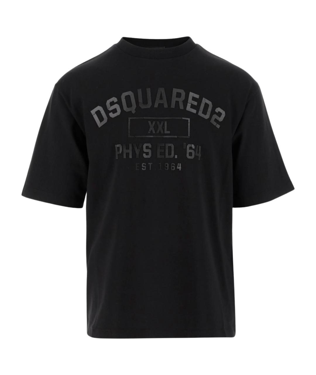 DSQUARED2 Черная хлопковая футболка, фото 4