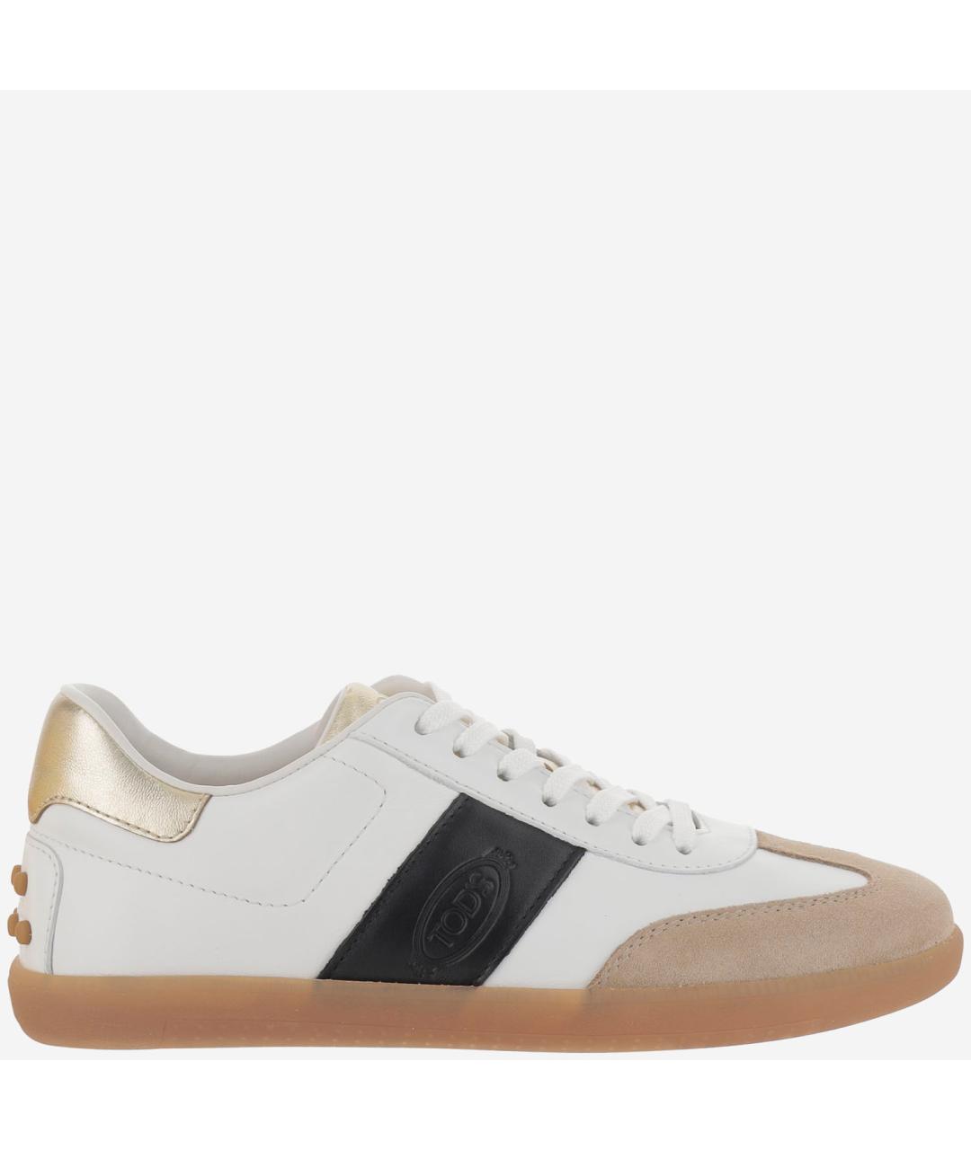 TOD'S Белые кожаные кеды, фото 6