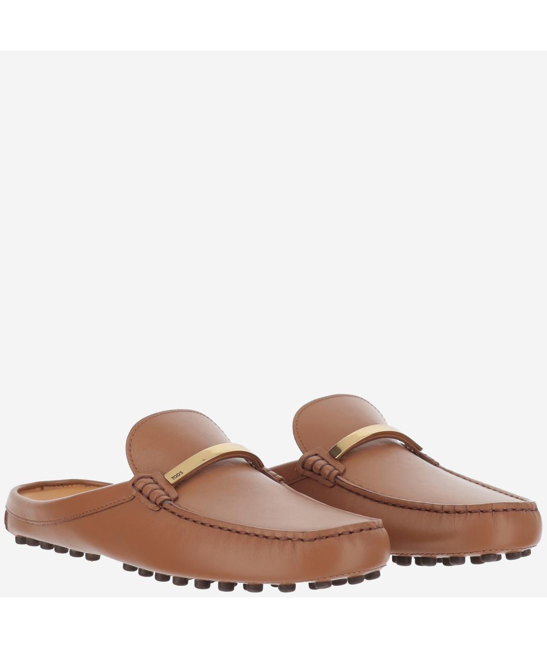 TOD'S Коричневые кожаные лоферы, фото 3