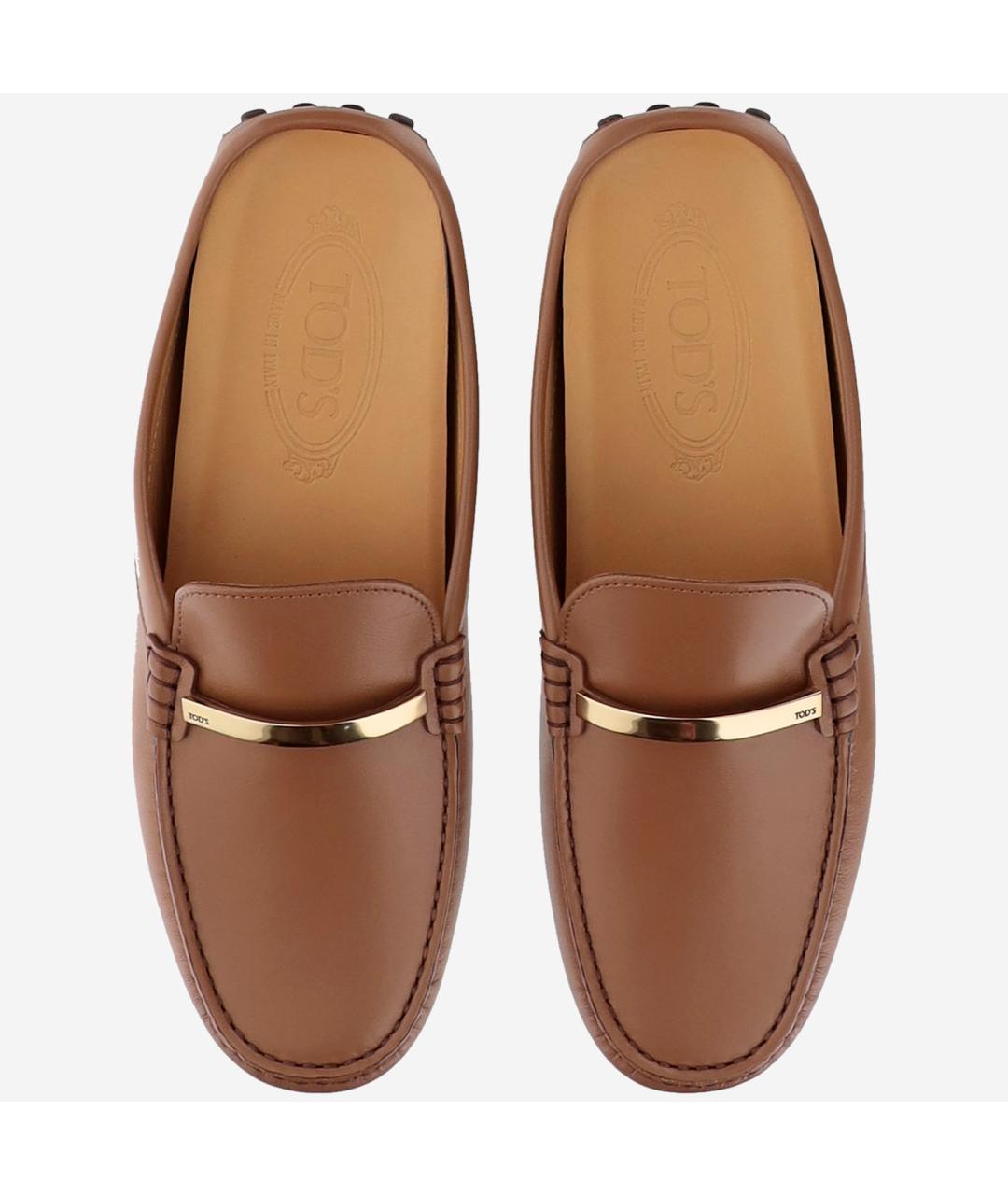 TOD'S Коричневые кожаные лоферы, фото 2