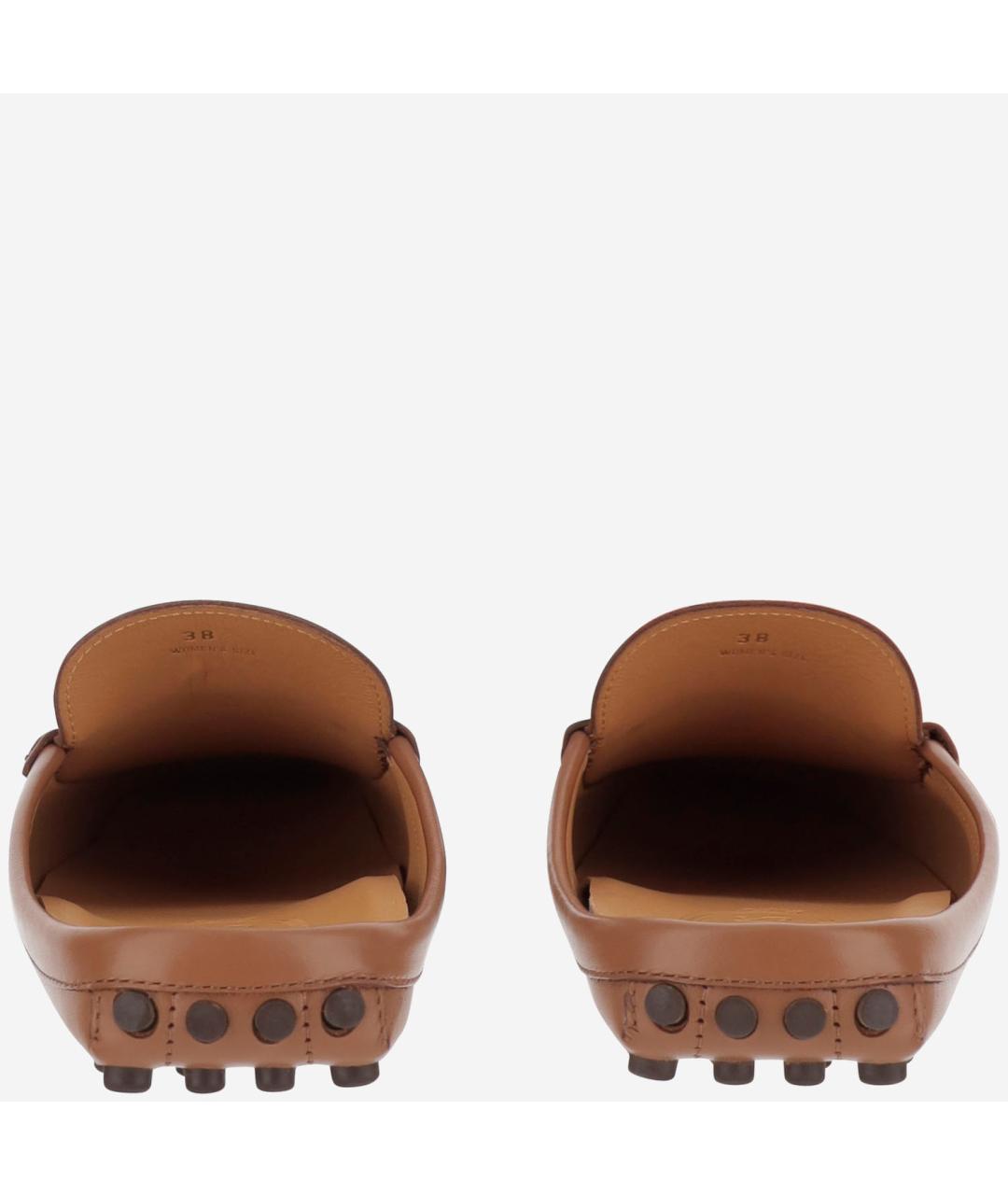 TOD'S Коричневые кожаные лоферы, фото 4